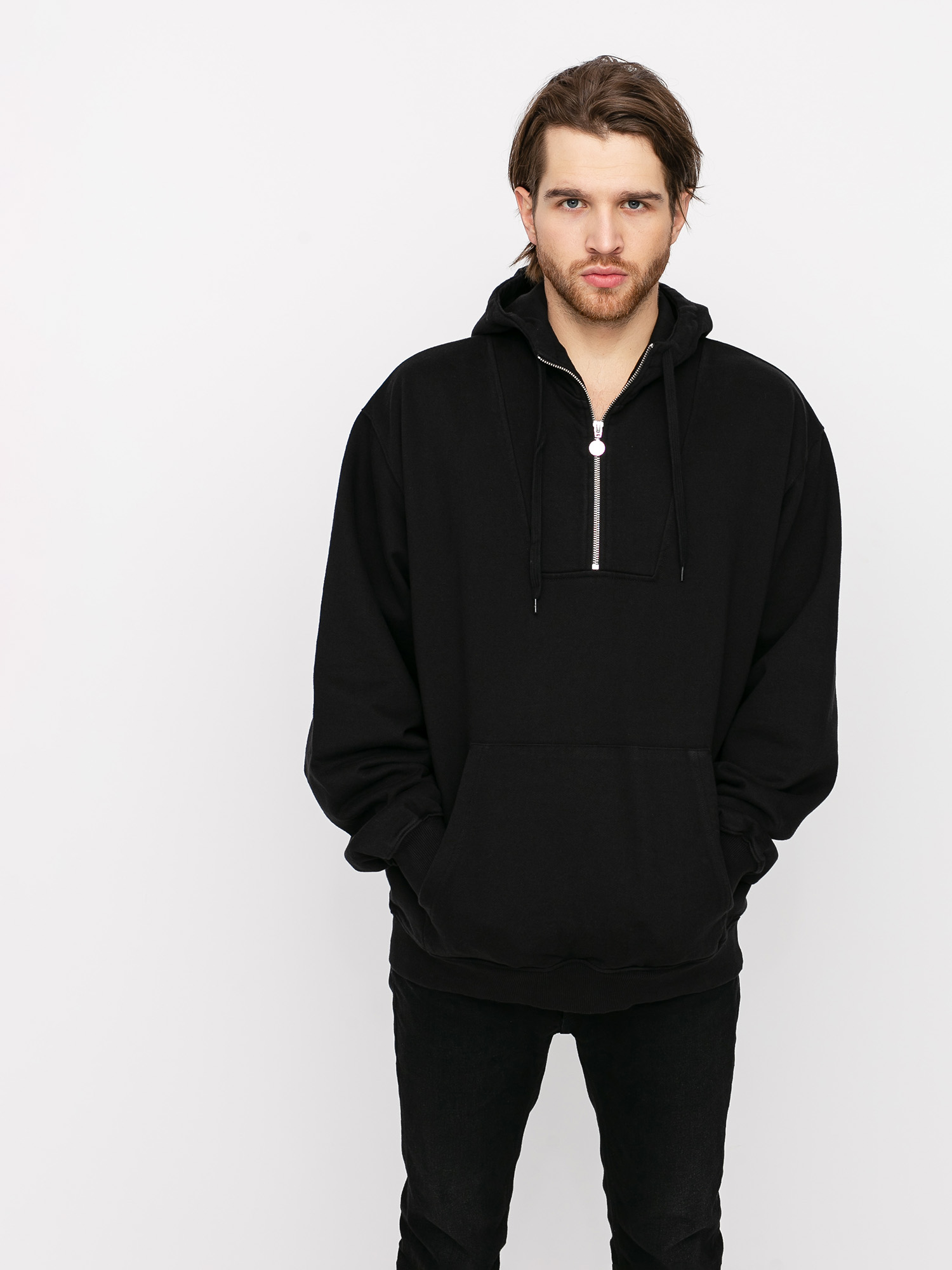 Bluza z kapturem Polar Skate Half Zip HD (black)