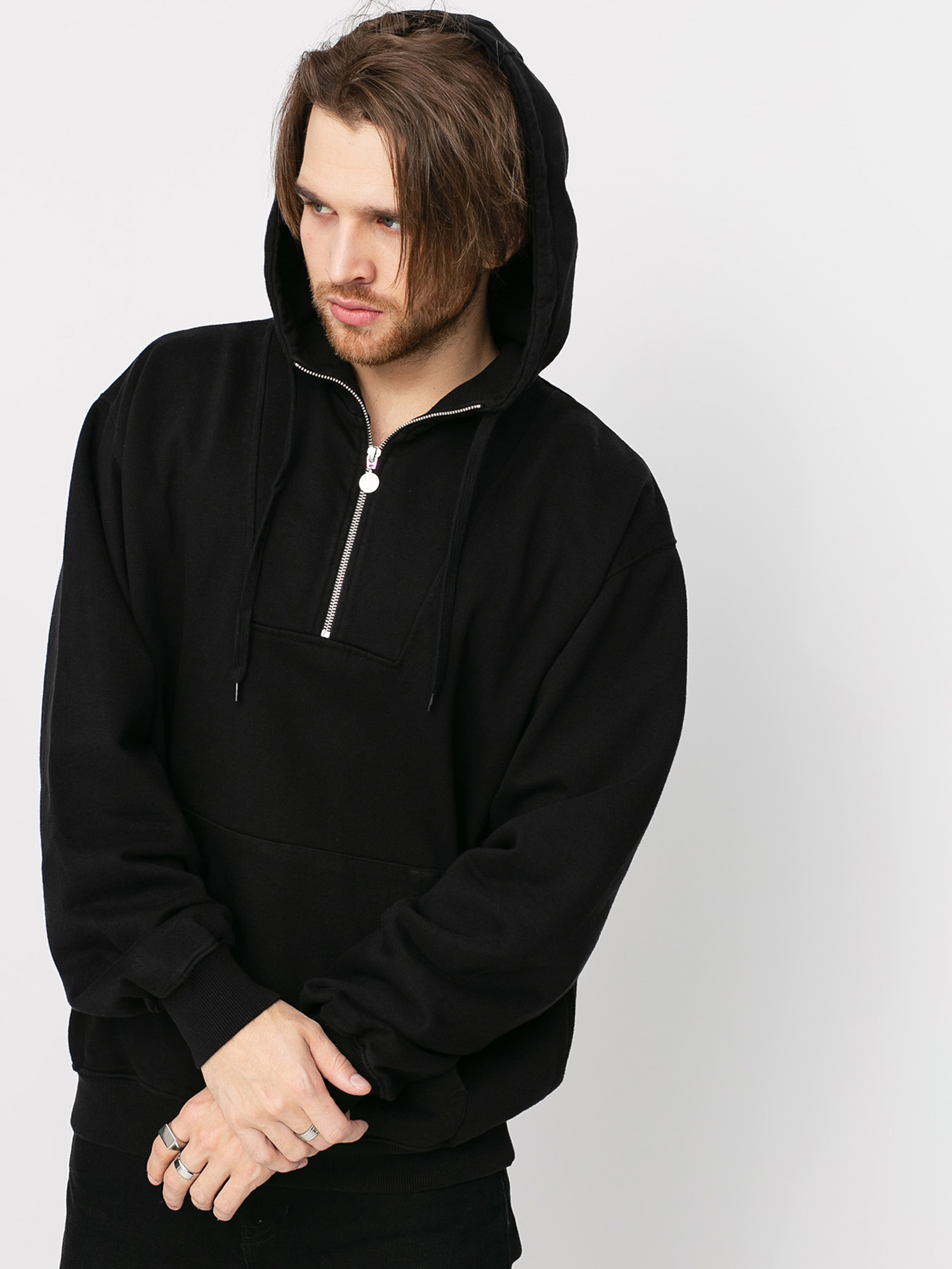 Bluza z kapturem Polar Skate Half Zip HD (black)