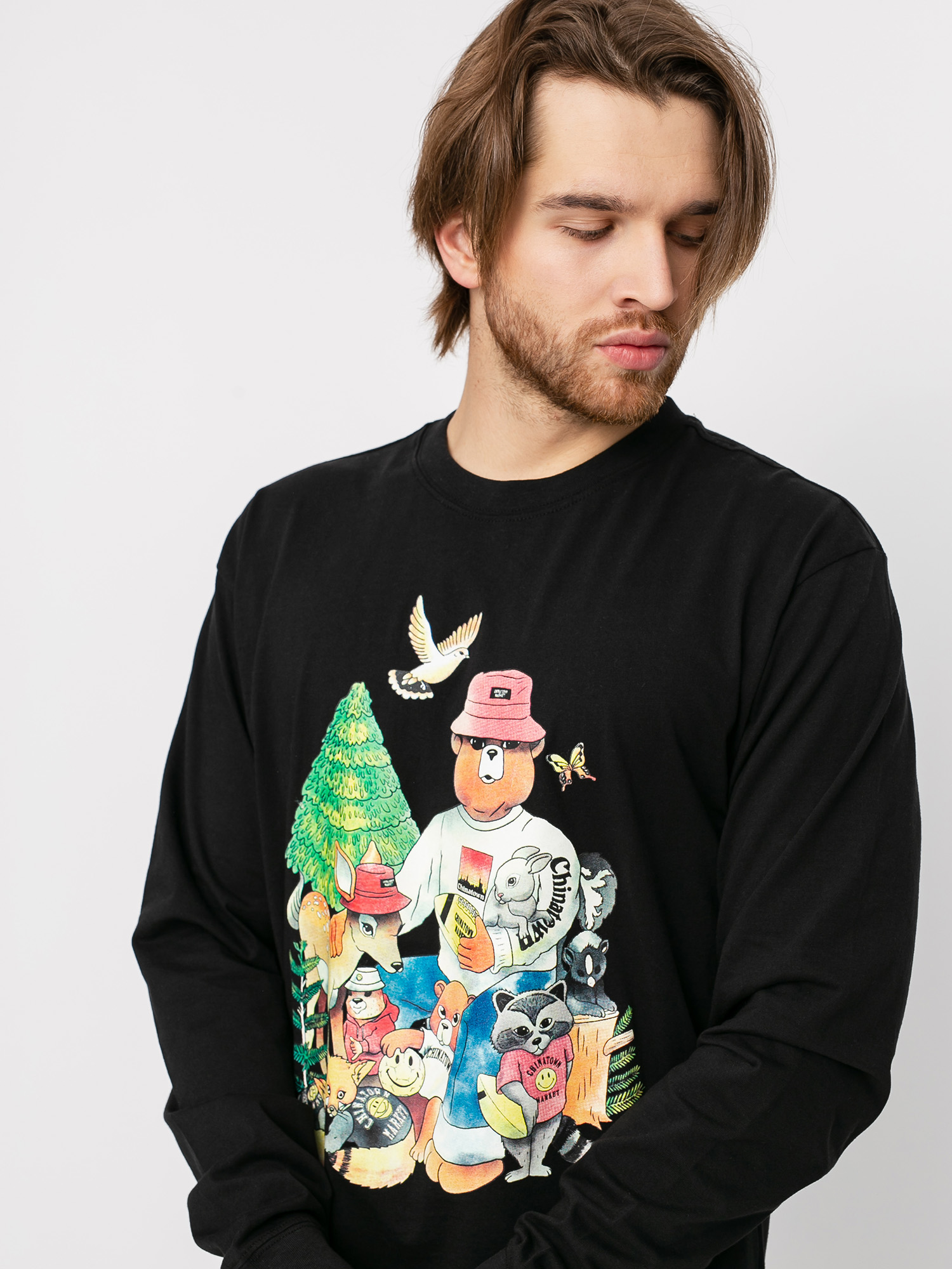 Longsleeve Chinatown Market Smiley Friends (black)