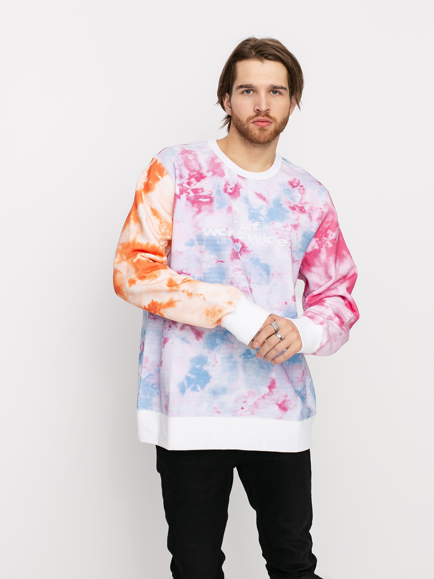Bluza HUF Euphoria Crewneck (plastic pink)