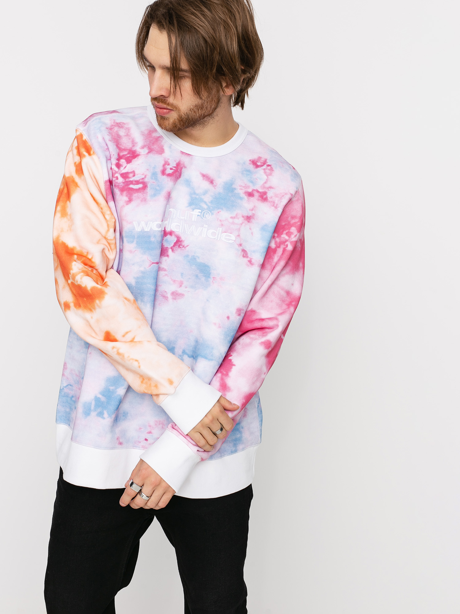 Bluza HUF Euphoria Crewneck (plastic pink)
