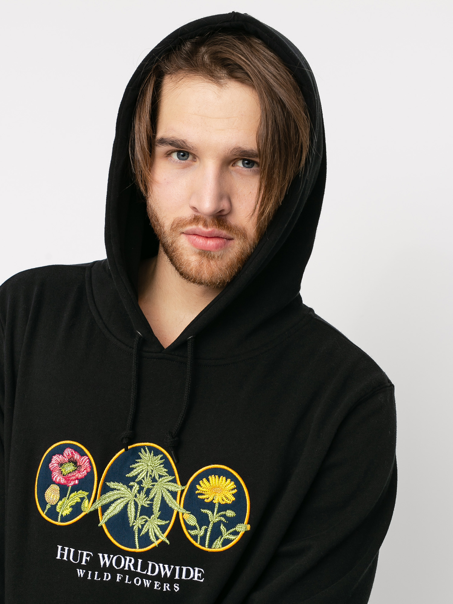 Bluza z kapturem HUF Wild Flowers 2 HD (black)