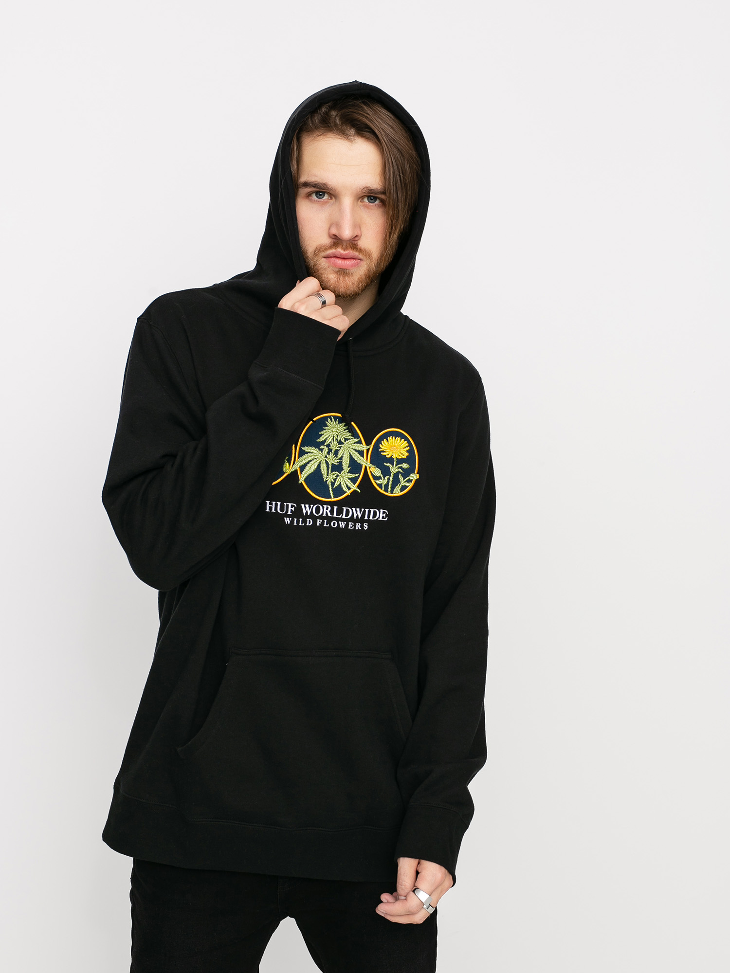 Bluza z kapturem HUF Wild Flowers 2 HD (black)