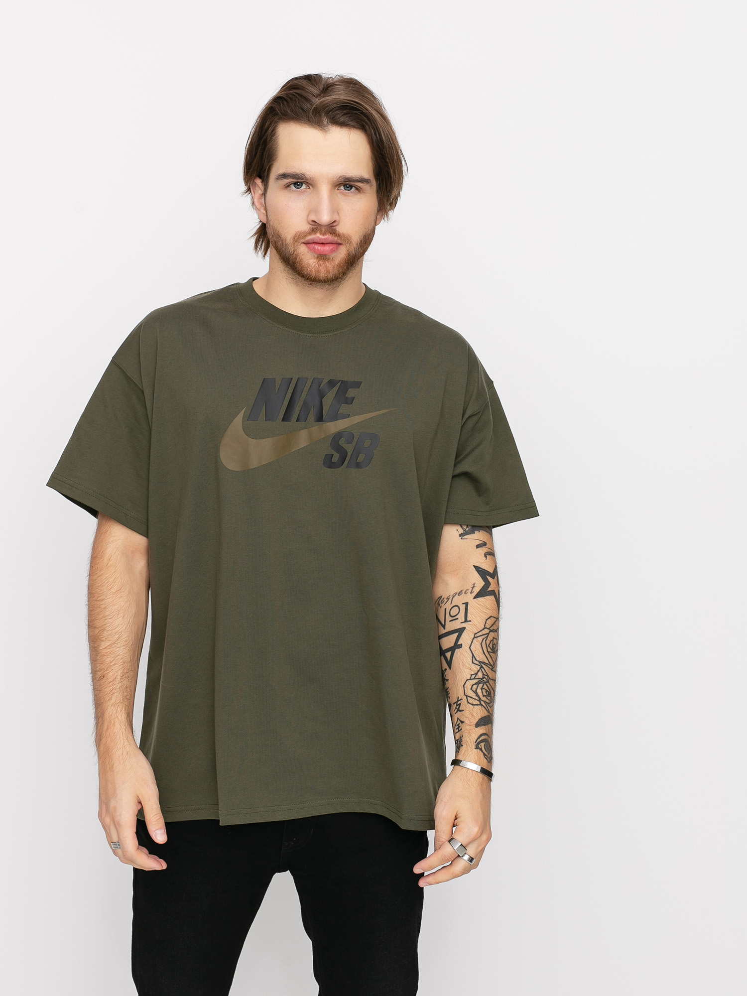 T-shirt Nike SB Logo (cargo khaki/yukon brown)