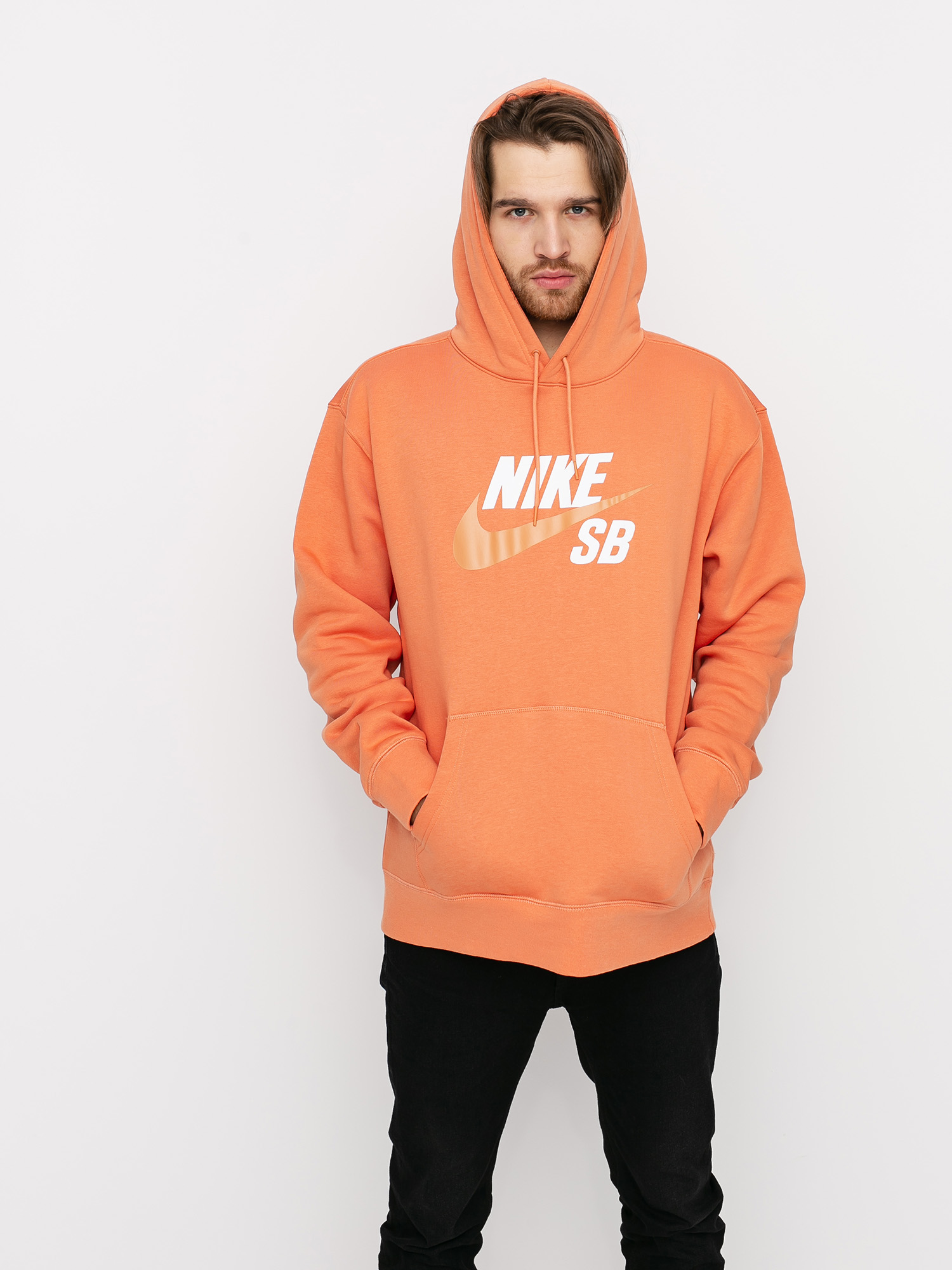Bluza z kapturem Nike SB Icon HD (healing orange/amber brown)