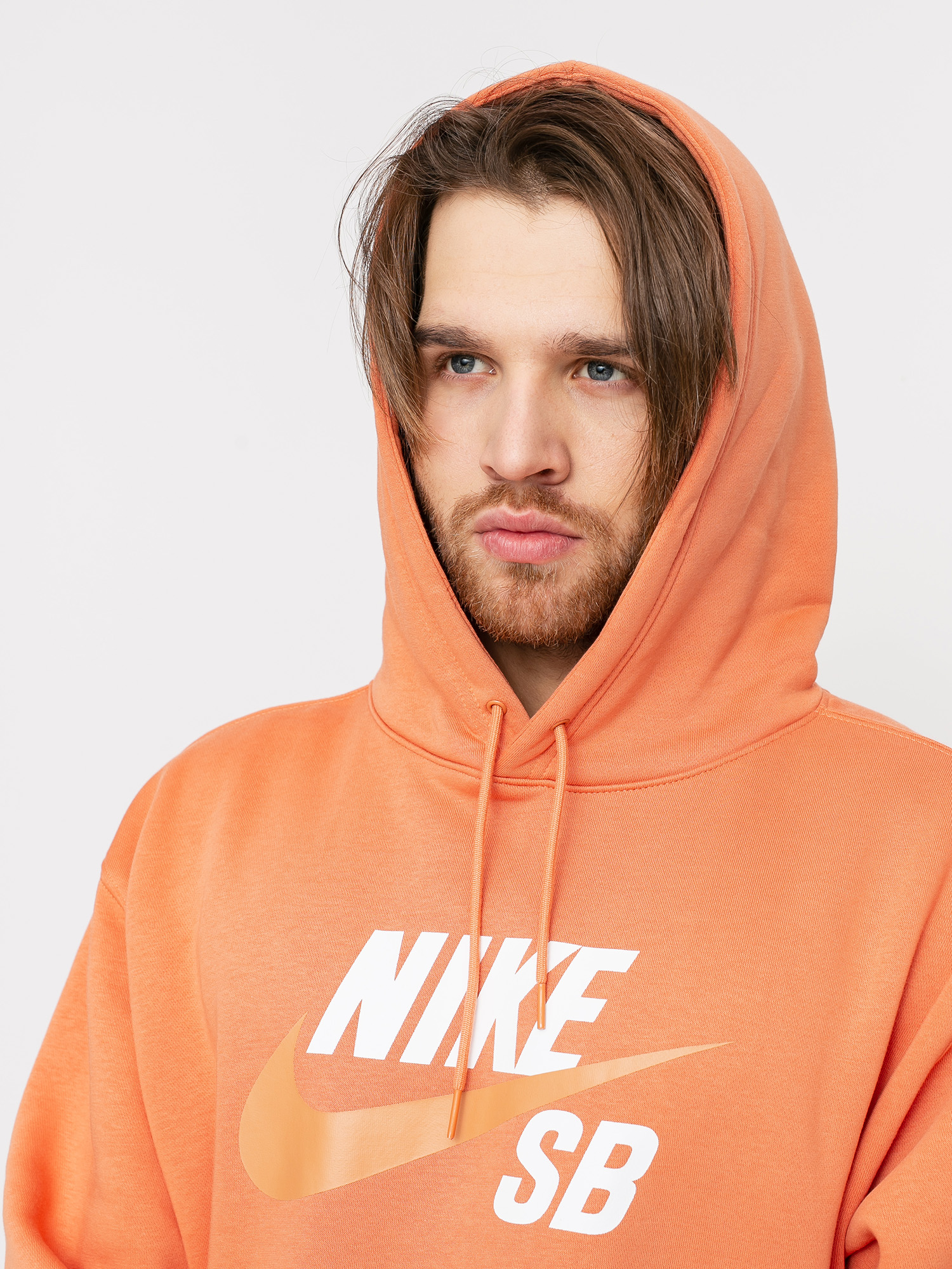 Bluza z kapturem Nike SB Icon HD (healing orange/amber brown)