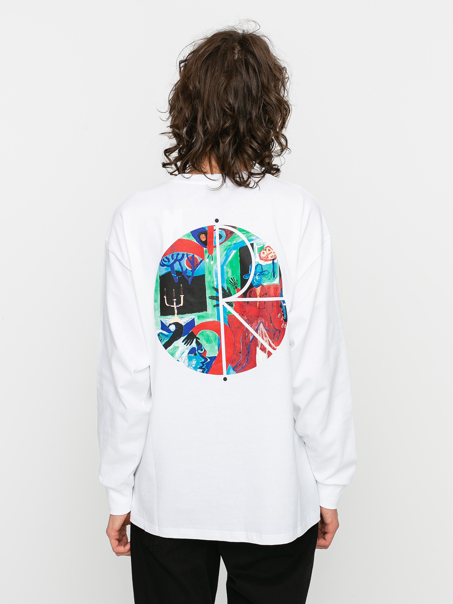 Longsleeve Polar Skate Moth House Fill Logo (white)