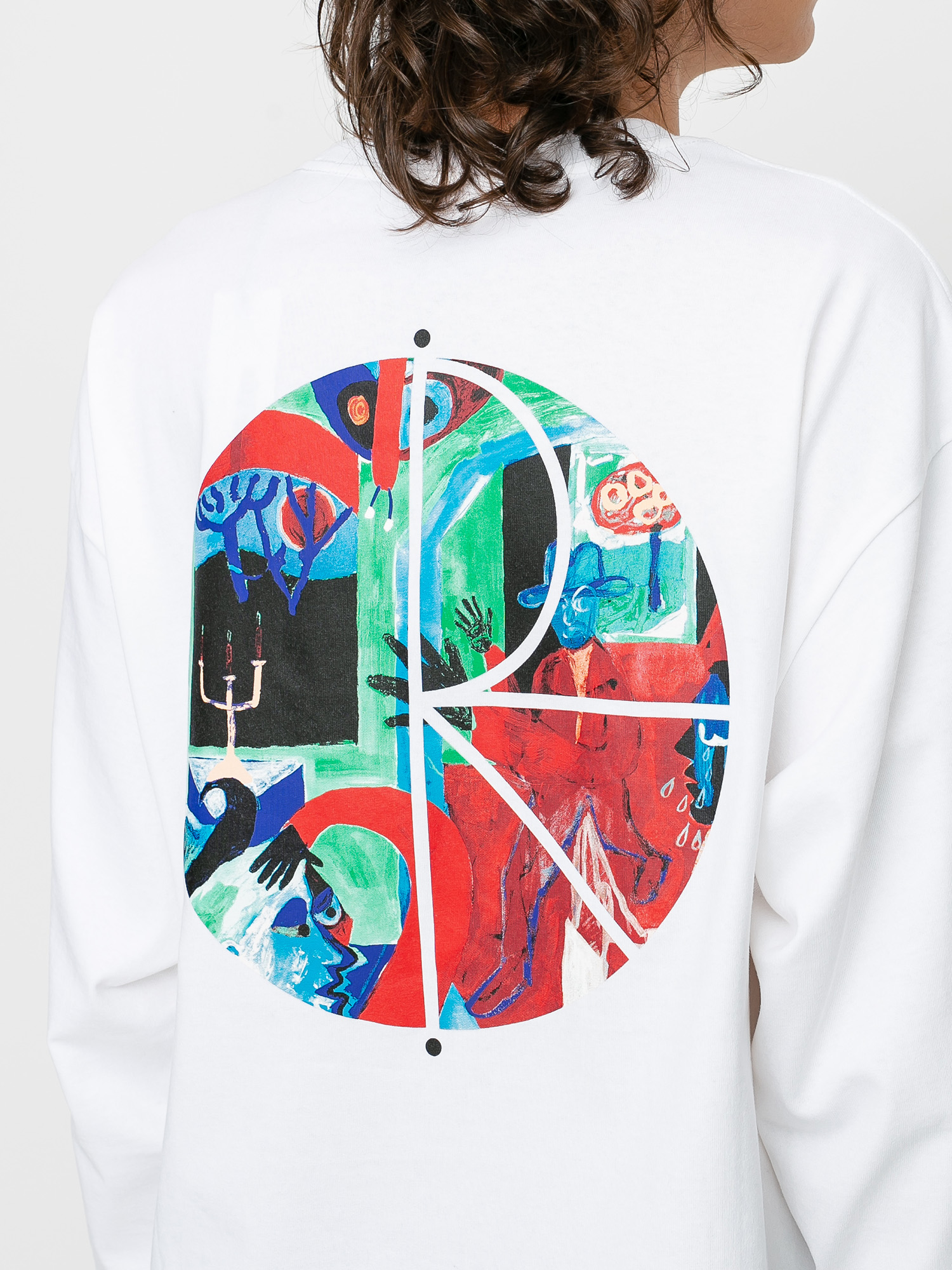 Longsleeve Polar Skate Moth House Fill Logo (white)