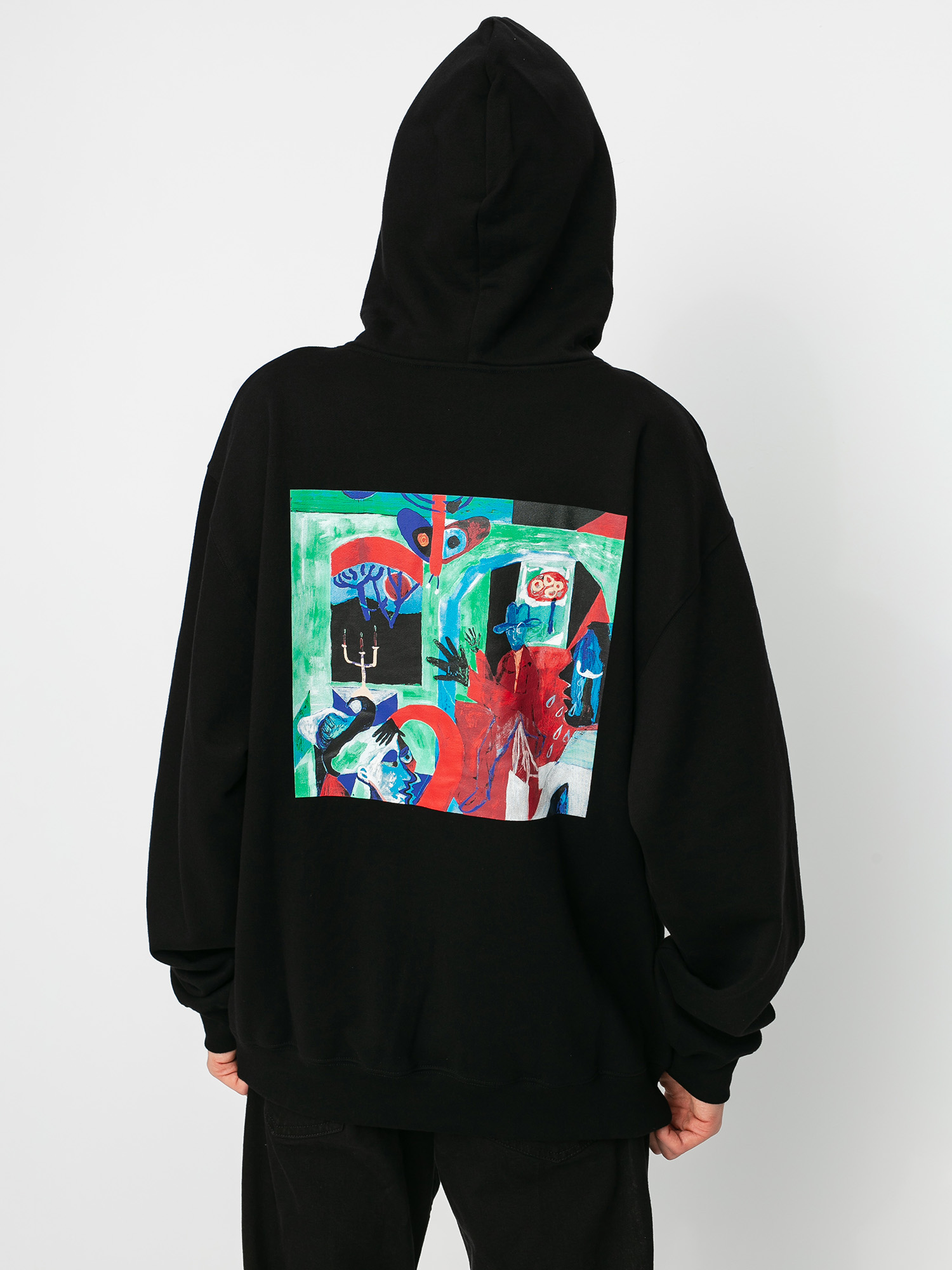 Bluza z kapturem Polar Skate Moth House HD (black)
