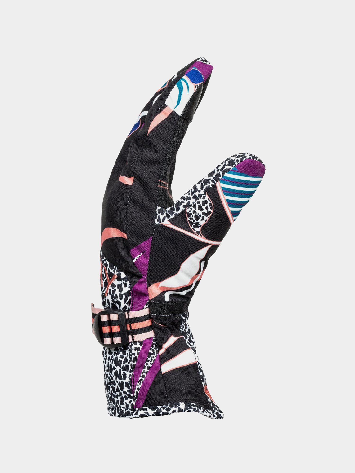 Rękawice Roxy Jetty Se Gloves Wmn (true black pop flowers)