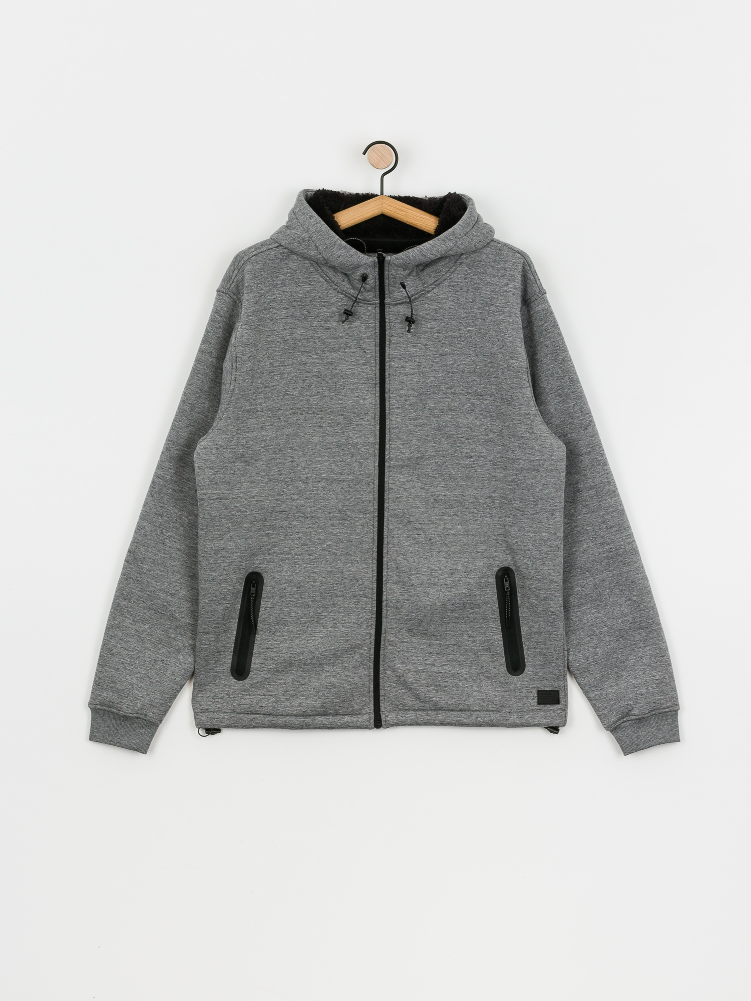 Bluza z kapturem Quiksilver Kurow Sherpa ZHD (light grey heather)