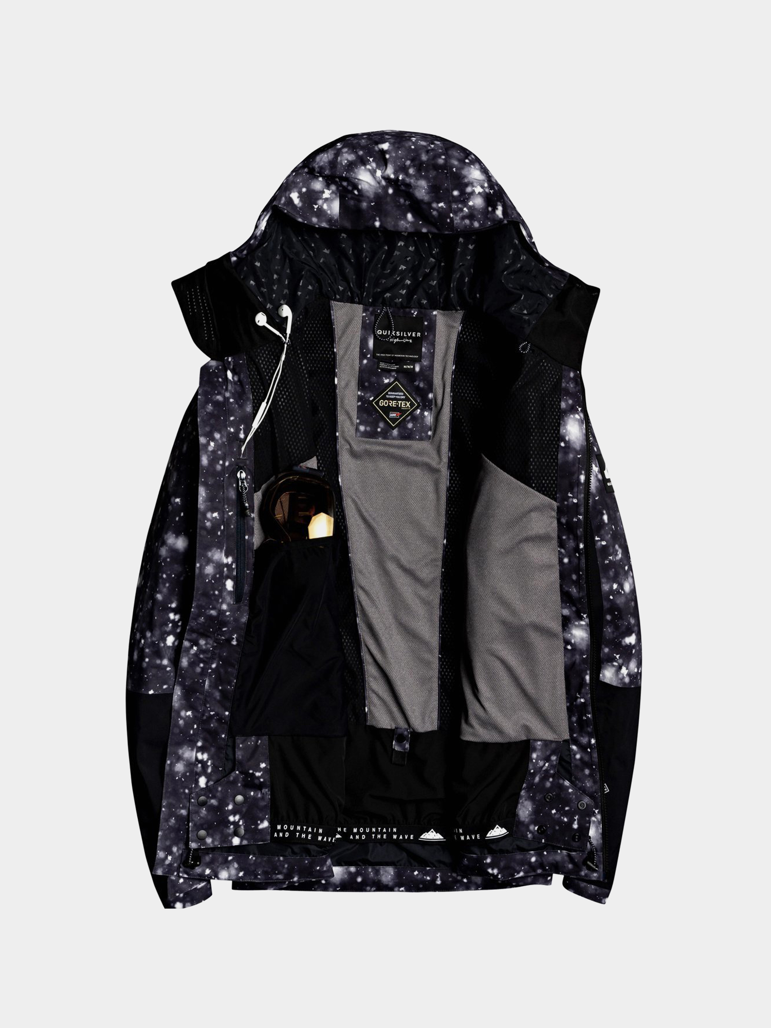 Męska Kurtka snowboardowa Quiksilver Forever 2L Gore-Tex (true black woolflakes)