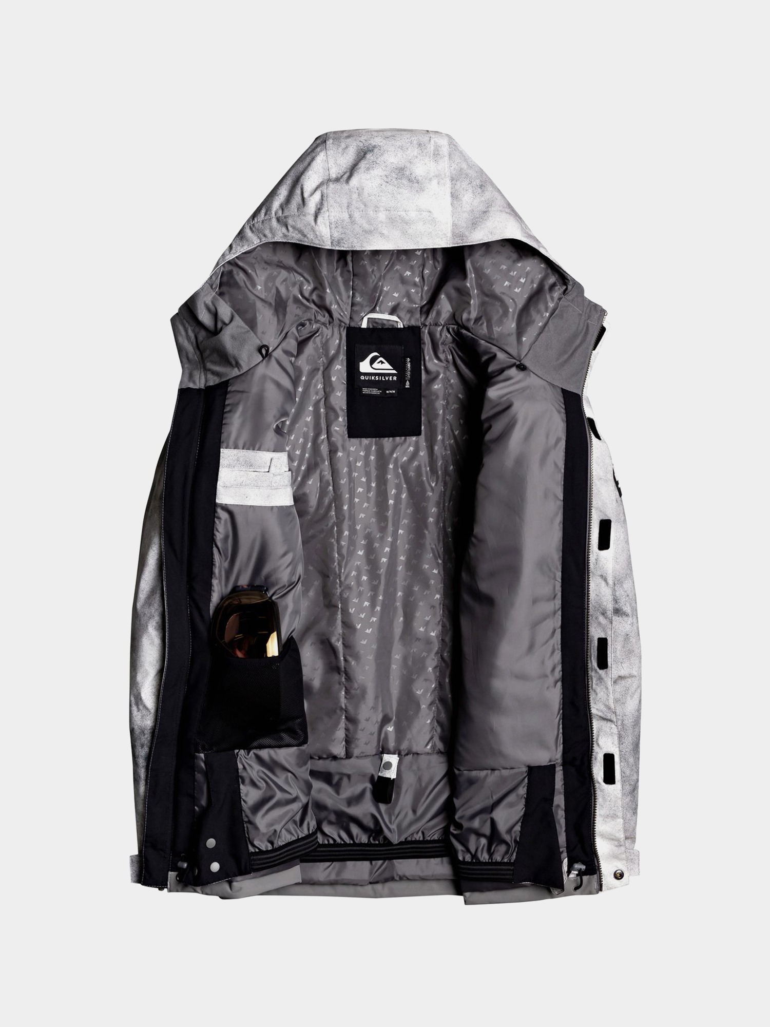 Męska Kurtka snowboardowa Quiksilver Mission Printed Block (iron gate x-posure)
