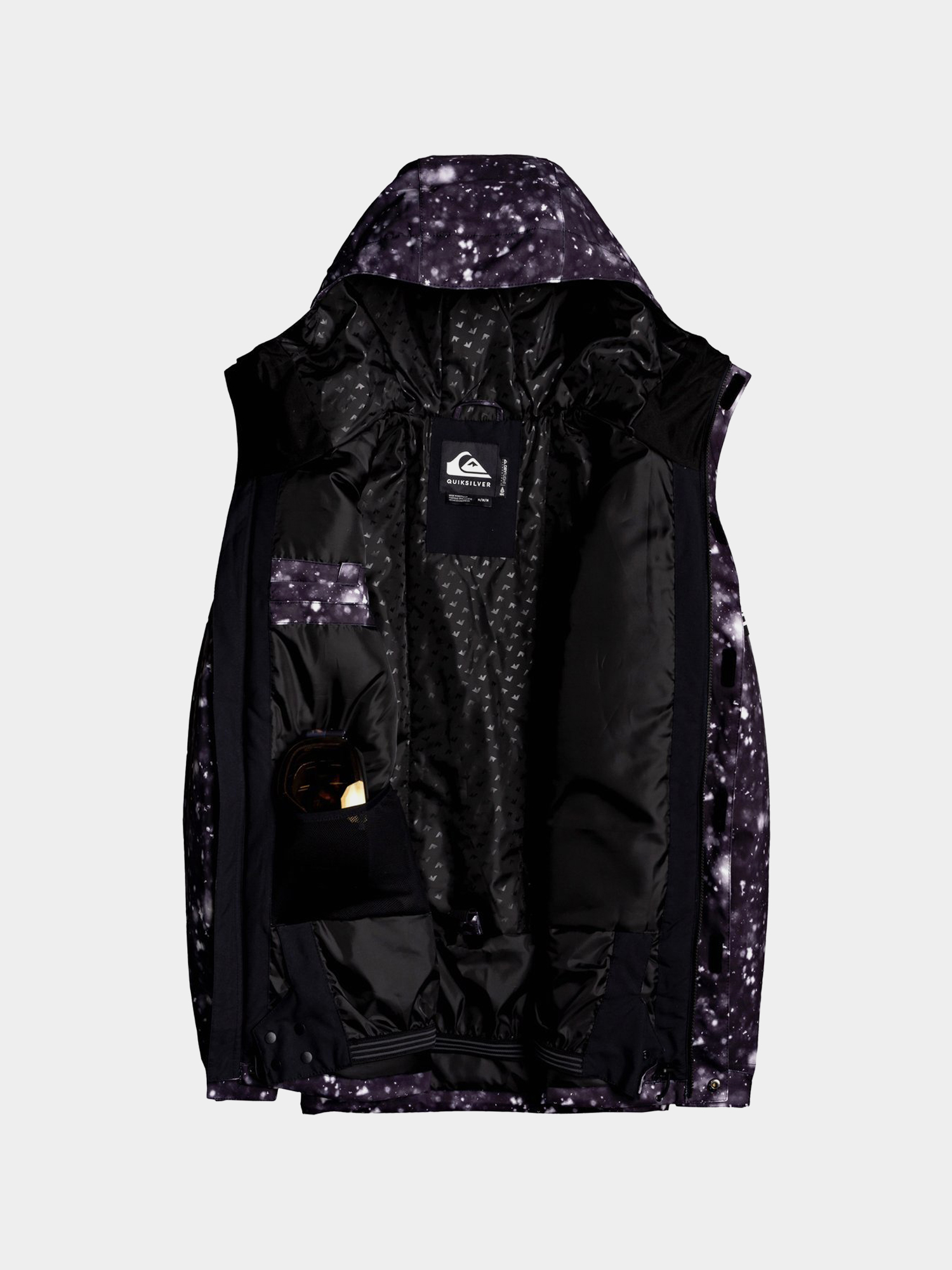 Męska Kurtka snowboardowa Quiksilver Mission Printed (true black woolflakes)