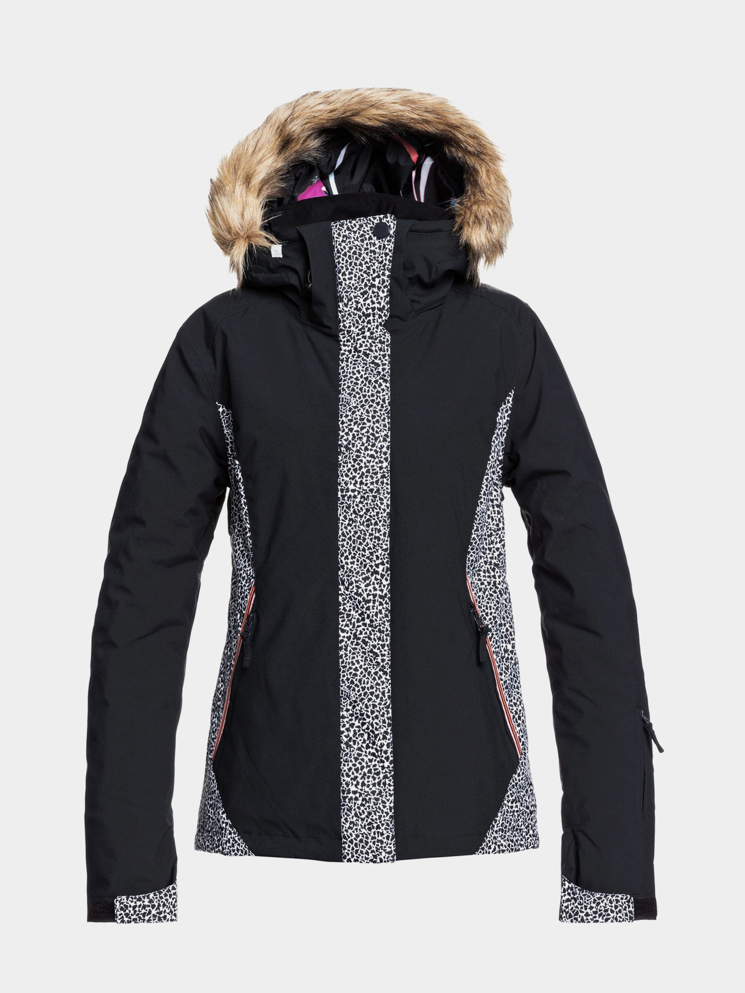 Damska Kurtka snowboardowa Roxy Jet Ski (true black pop animal)