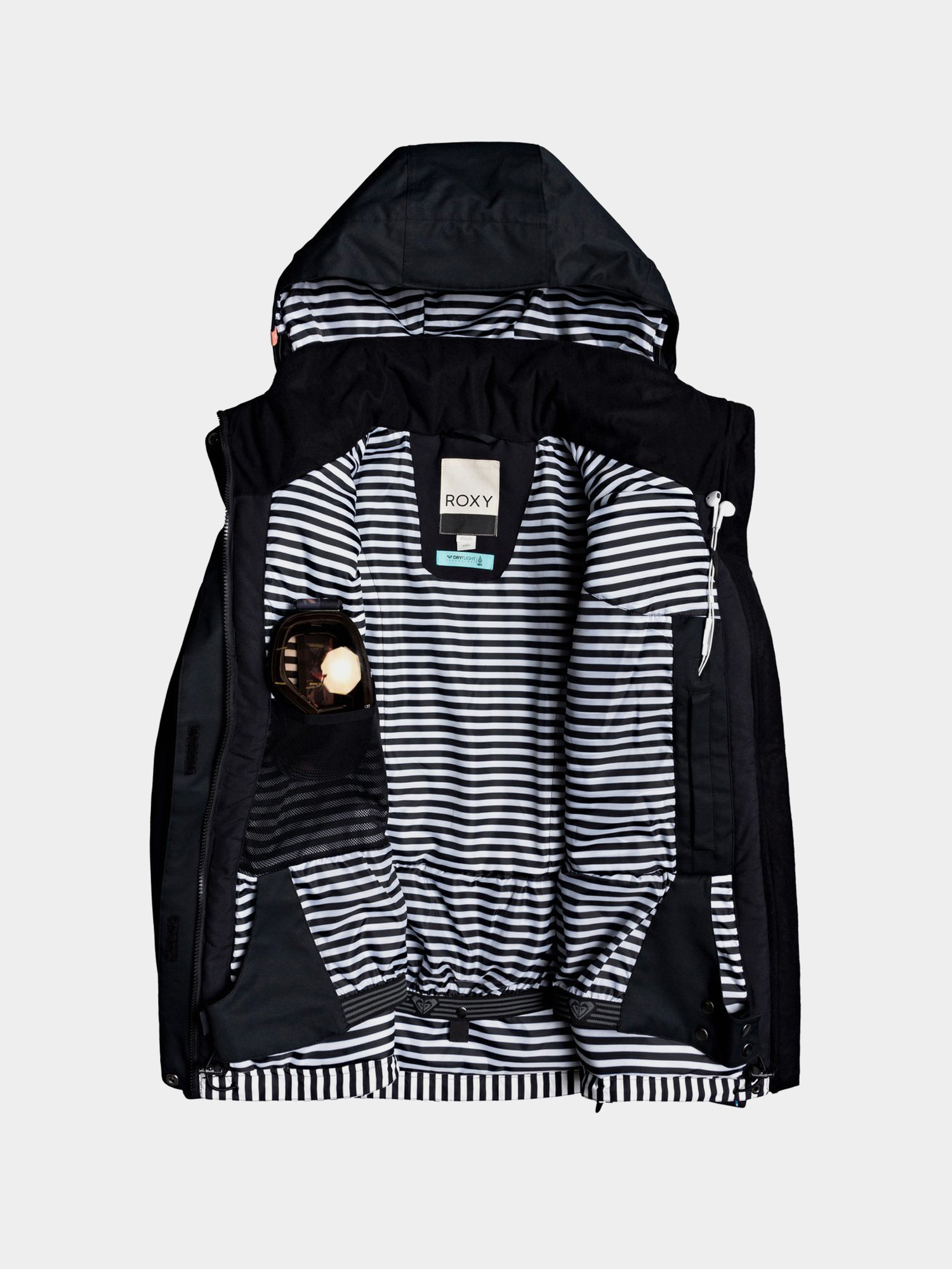 Damska Kurtka snowboardowa Roxy Jetty Block (true black tropical day)