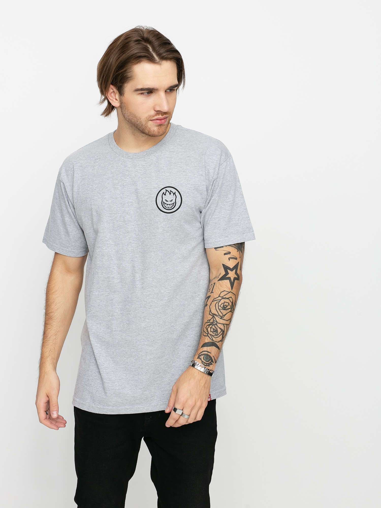 T-shirt Spitfire Clssc Swrl (athletic heather/black)
