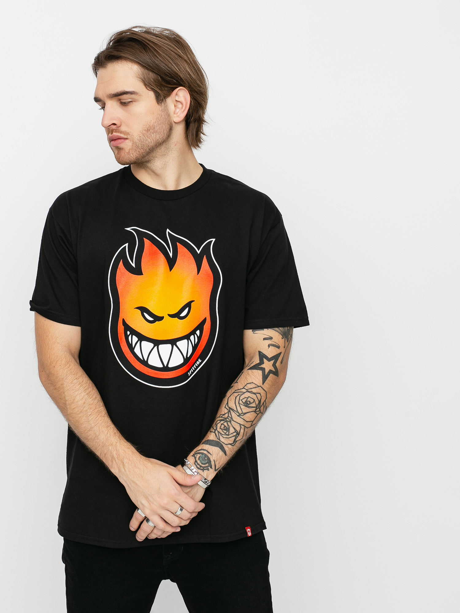 T-shirt Spitfire Bghd Fade Fil (black/orange)