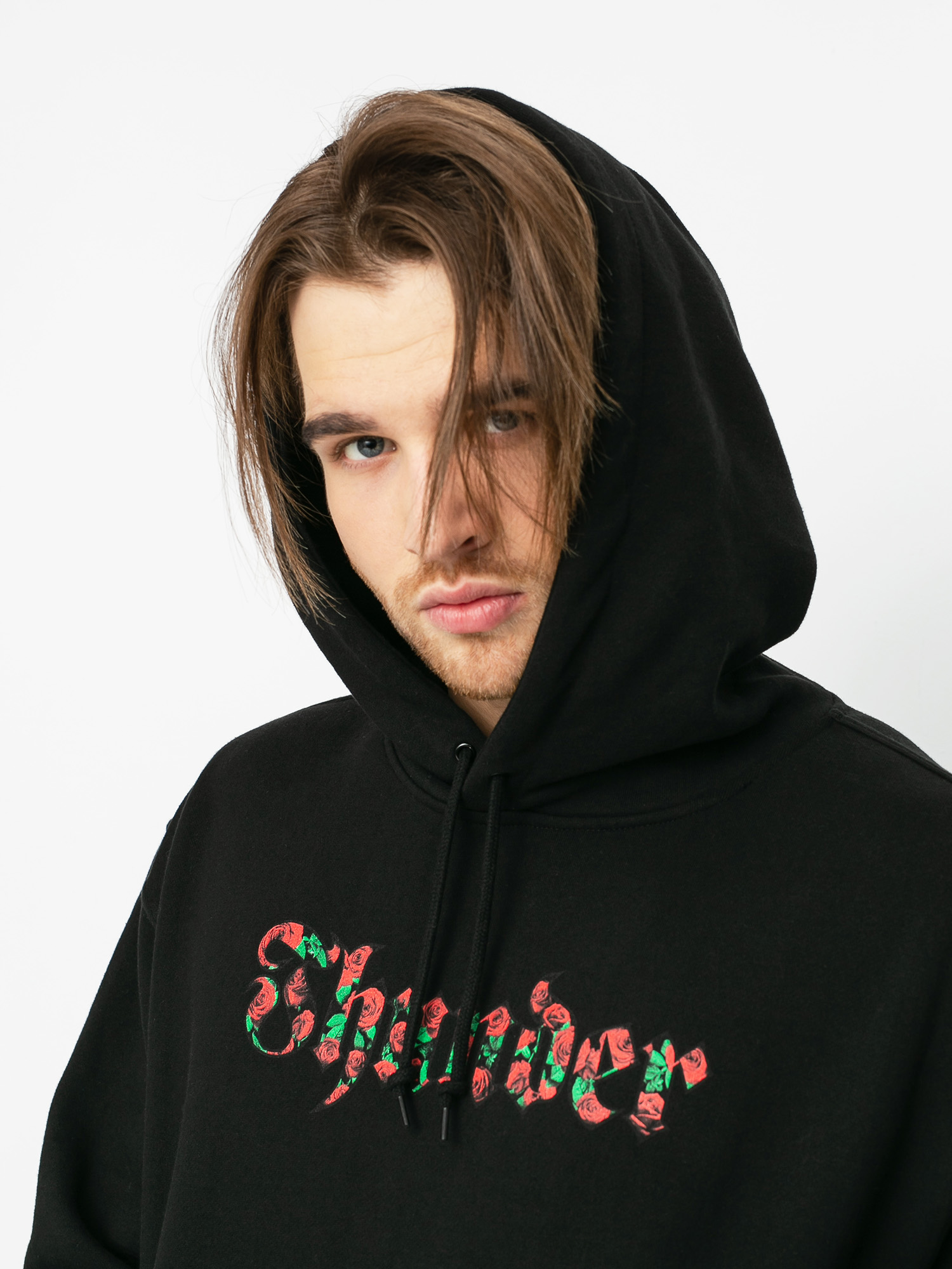Bluza z kapturem Thunder Evil Rose HD (black/red)