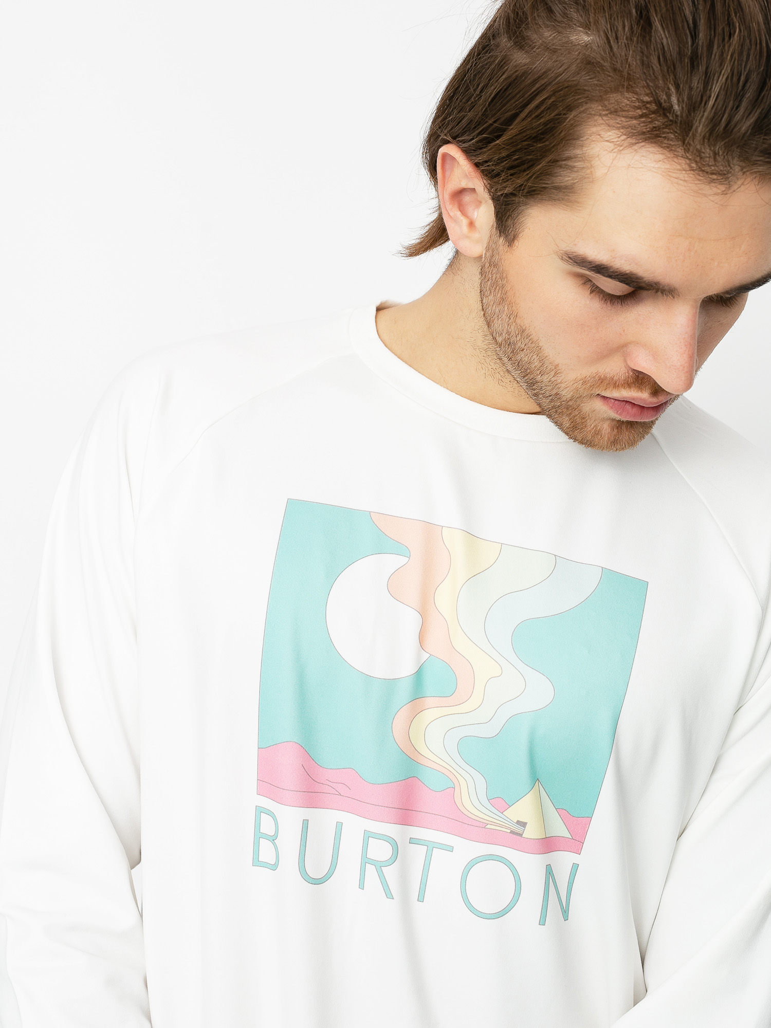 Męski Longsleeve aktywny Burton Roadie Base Layer Tech (stout white)