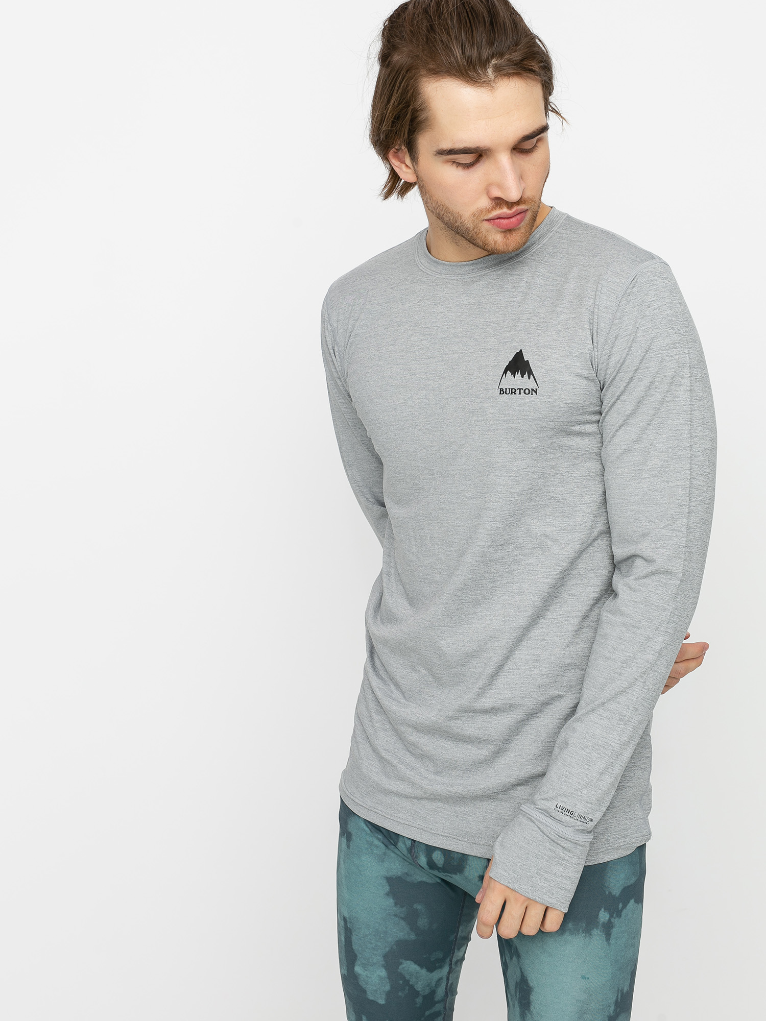 Męski Longsleeve aktywny Burton Lightweight X Base Layer (gray heather)