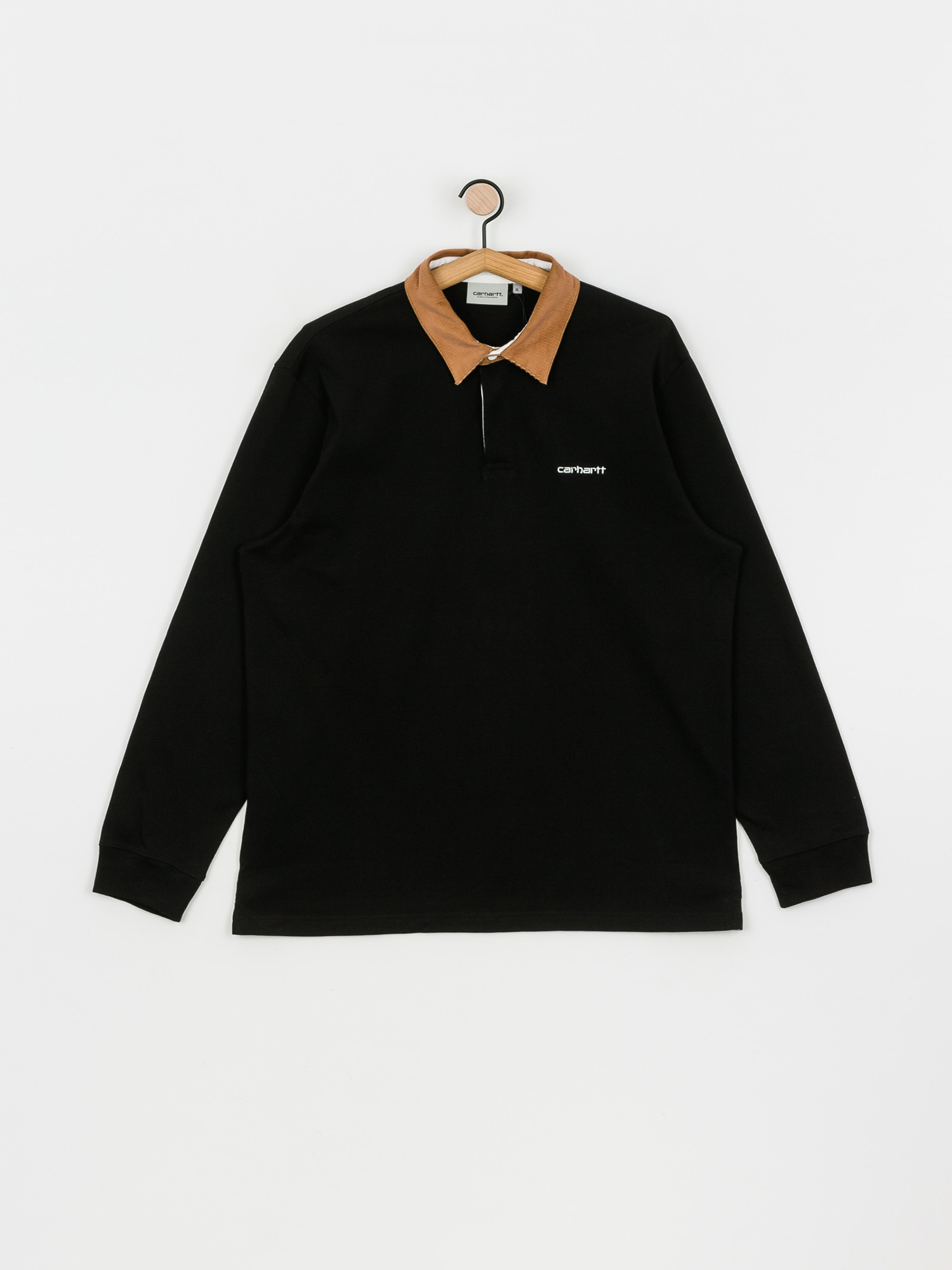 Koszula Carhartt WIP Cord Rugby (black/hamilton brown/white)