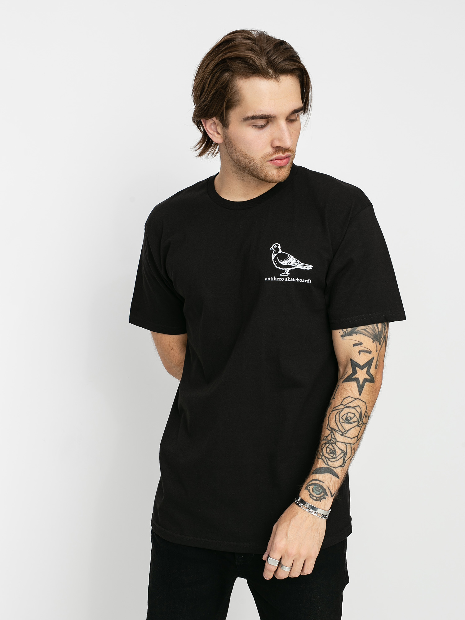 T-shirt Antihero Basic Pigeon (black/white)