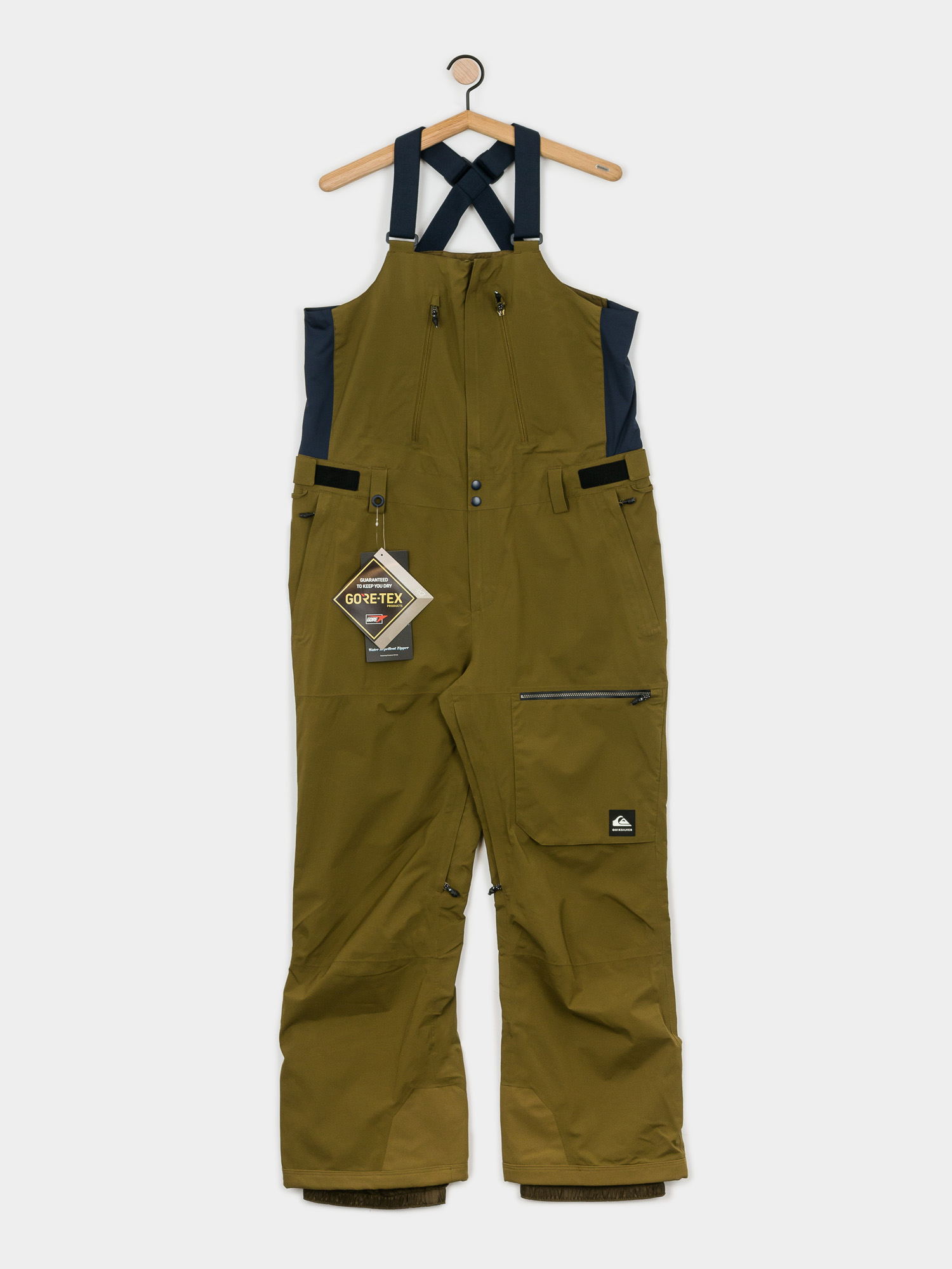 Męskie Spodnie snowboardowe Quiksilver Altostratus 2L Gore-Tex Bib (military olive)