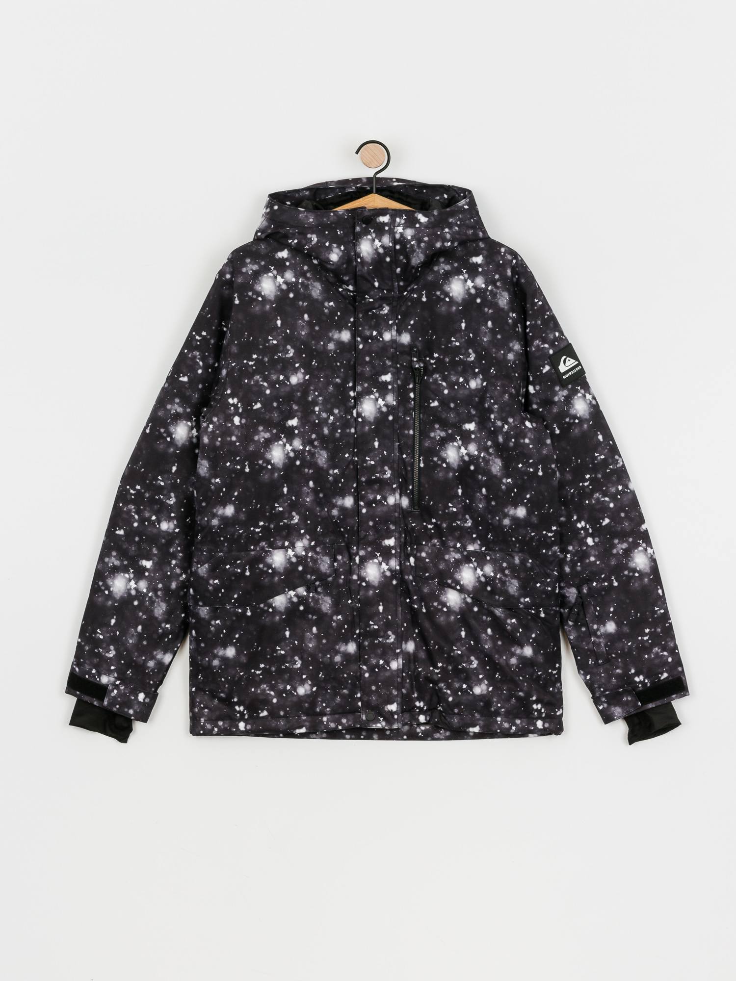 Męska Kurtka snowboardowa Quiksilver Mission Printed (true black woolflakes)