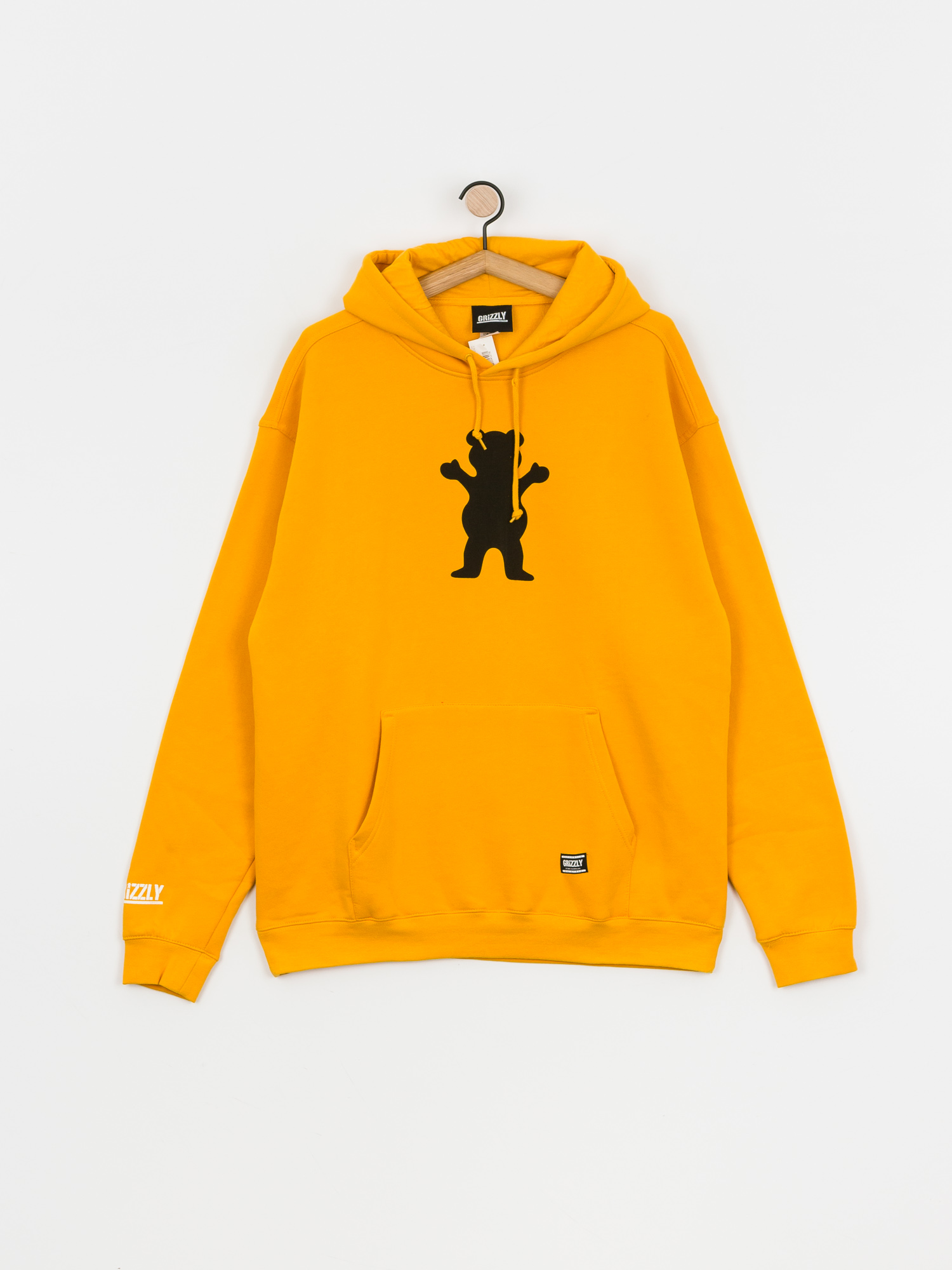 Bluza z kapturem Grizzly Griptape OG Bear HD (gold/black)
