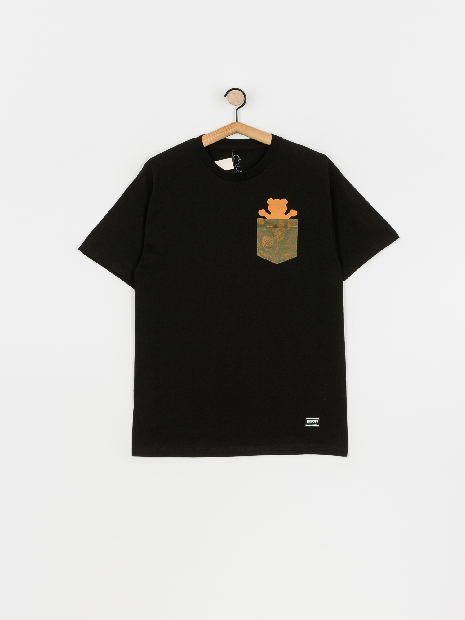 T-shirt Grizzly Griptape Foliage Pocket Bear (black)