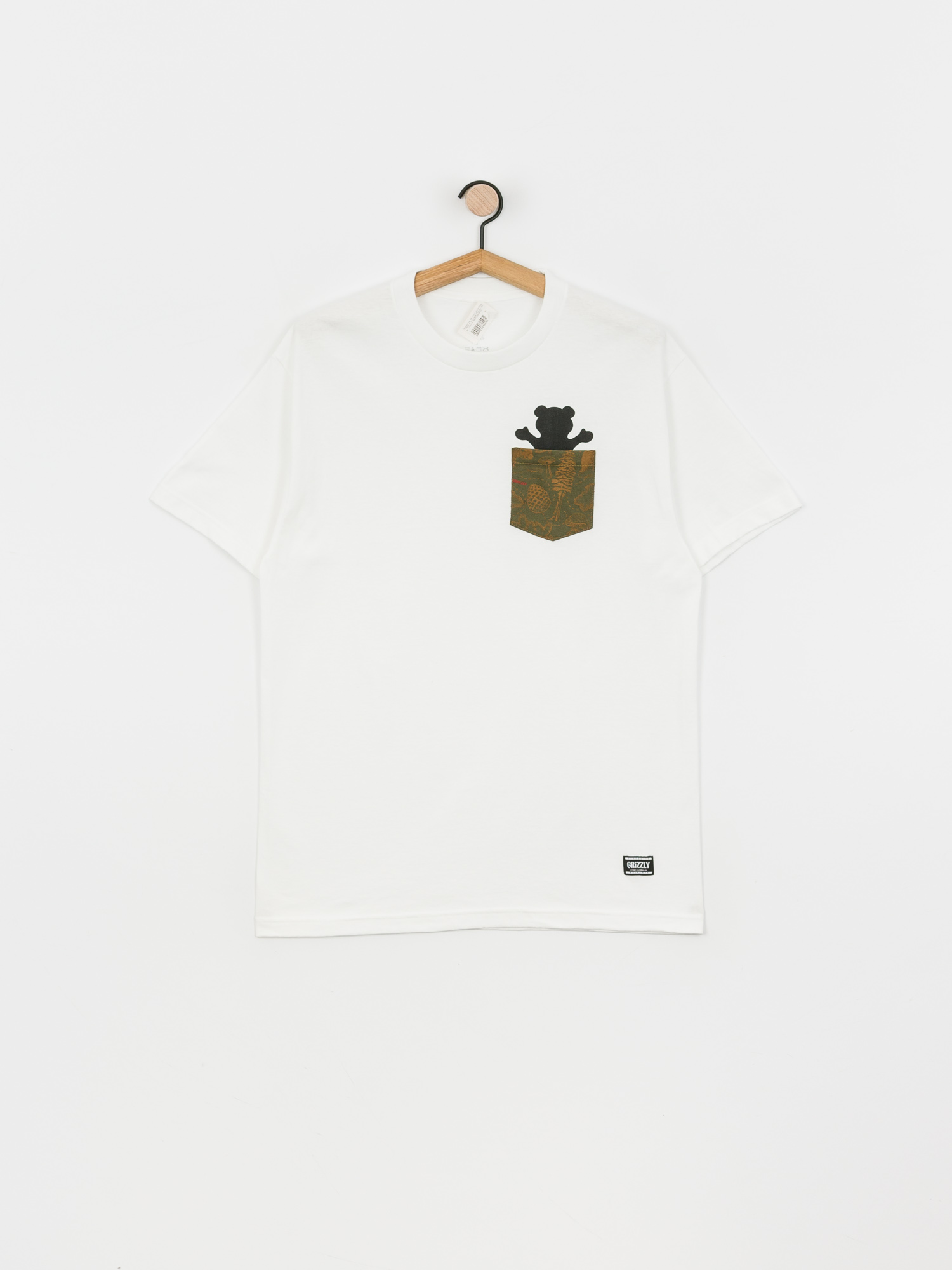 T-shirt Grizzly Griptape Foliage Pocket Bear (white)