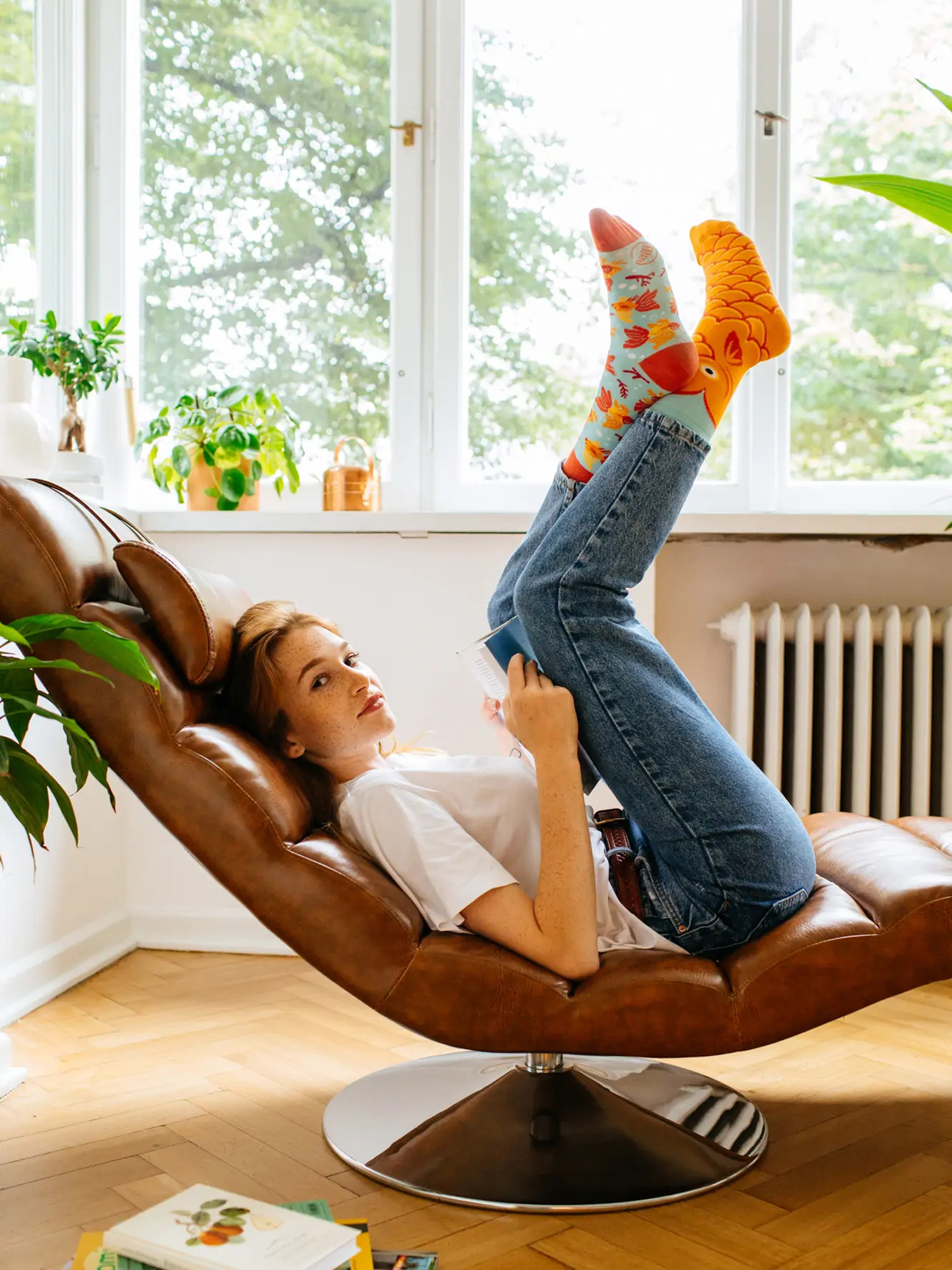 Skarpetki Many Mornings The Wish Fish (light blue/gold)