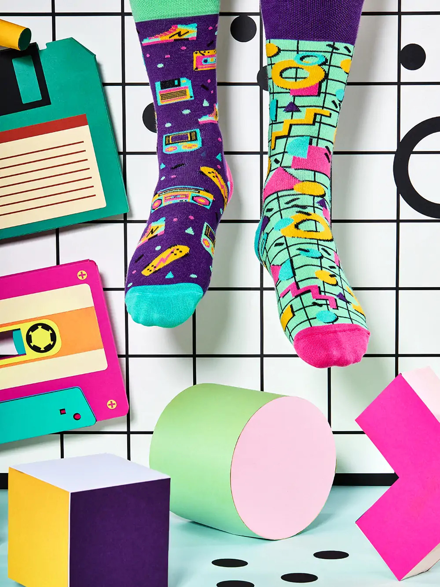 Skarpetki Many Mornings Back To The 90S (multi/violet)