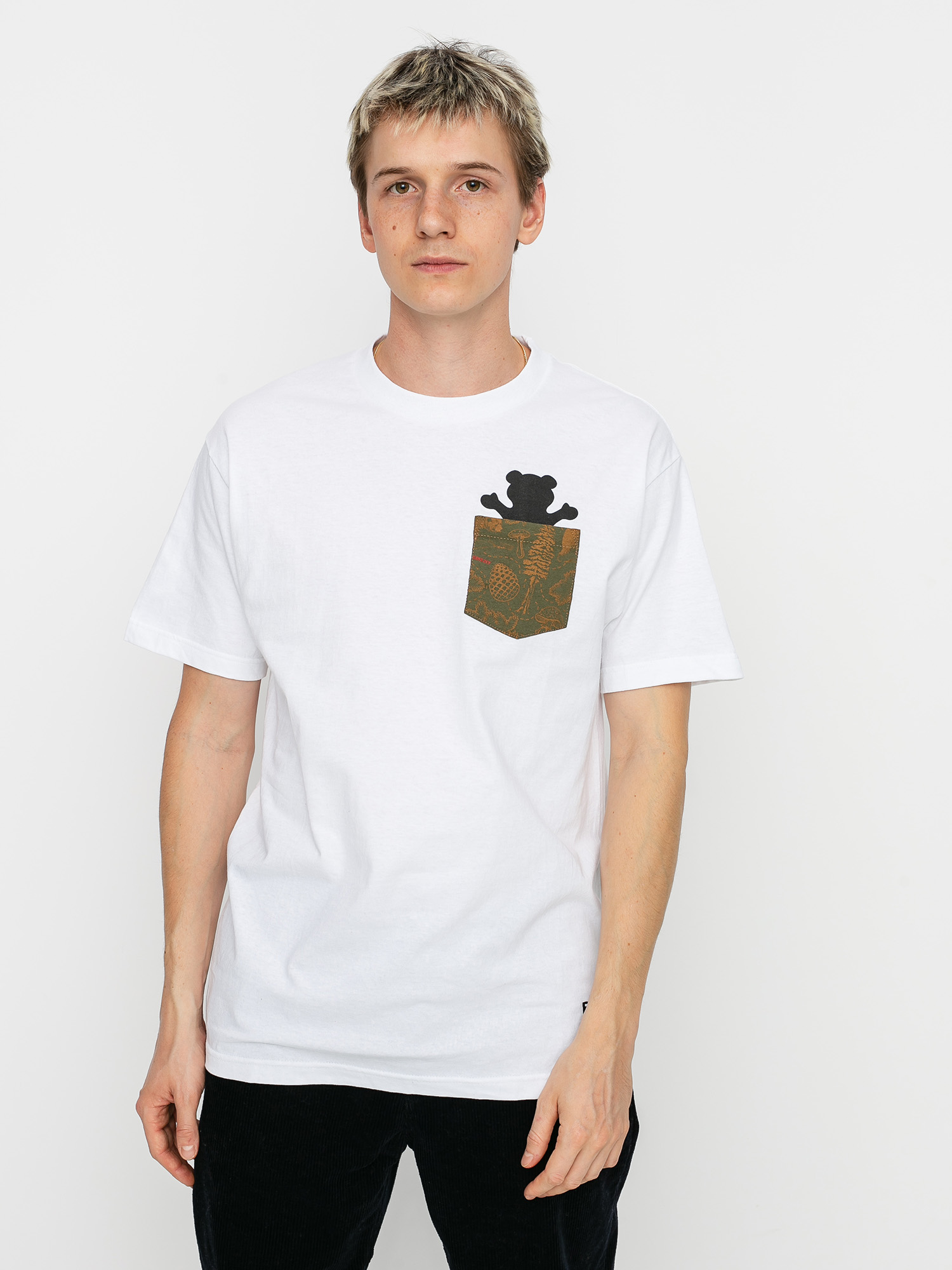 T-shirt Grizzly Griptape Foliage Pocket Bear (white)