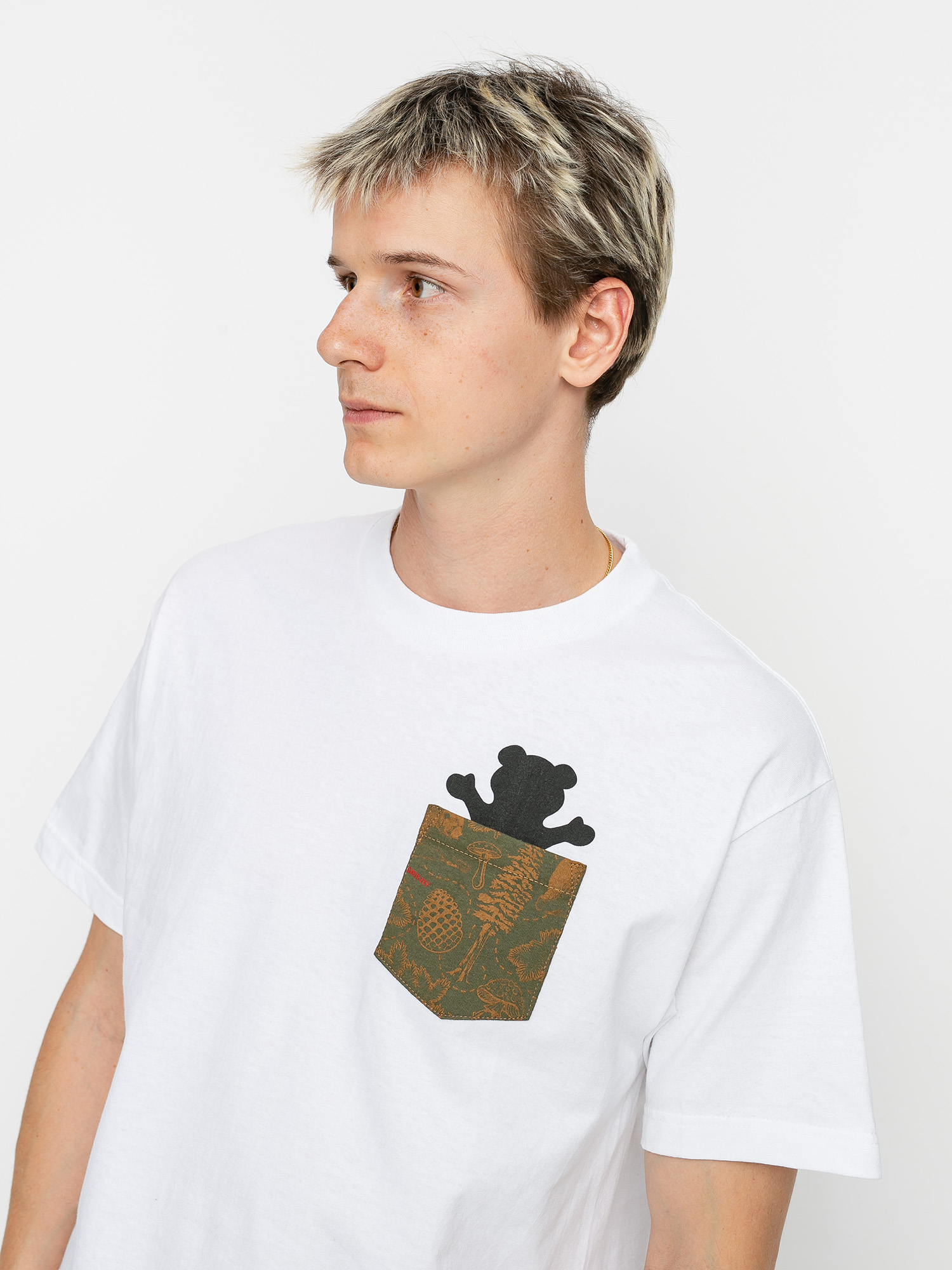 T-shirt Grizzly Griptape Foliage Pocket Bear (white)