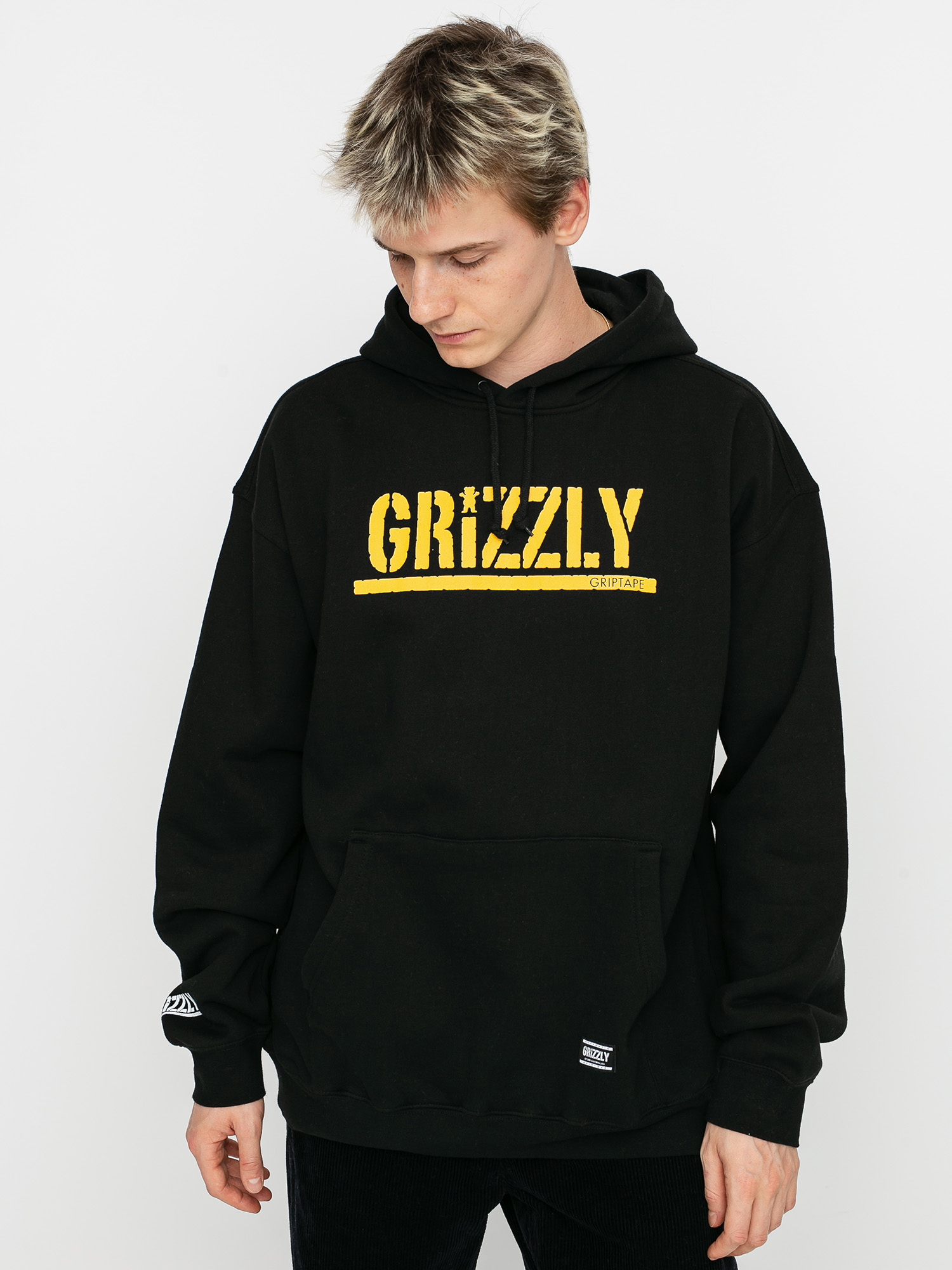 Bluza z kapturem Grizzly Griptape OG Stamp HD (black/orange)