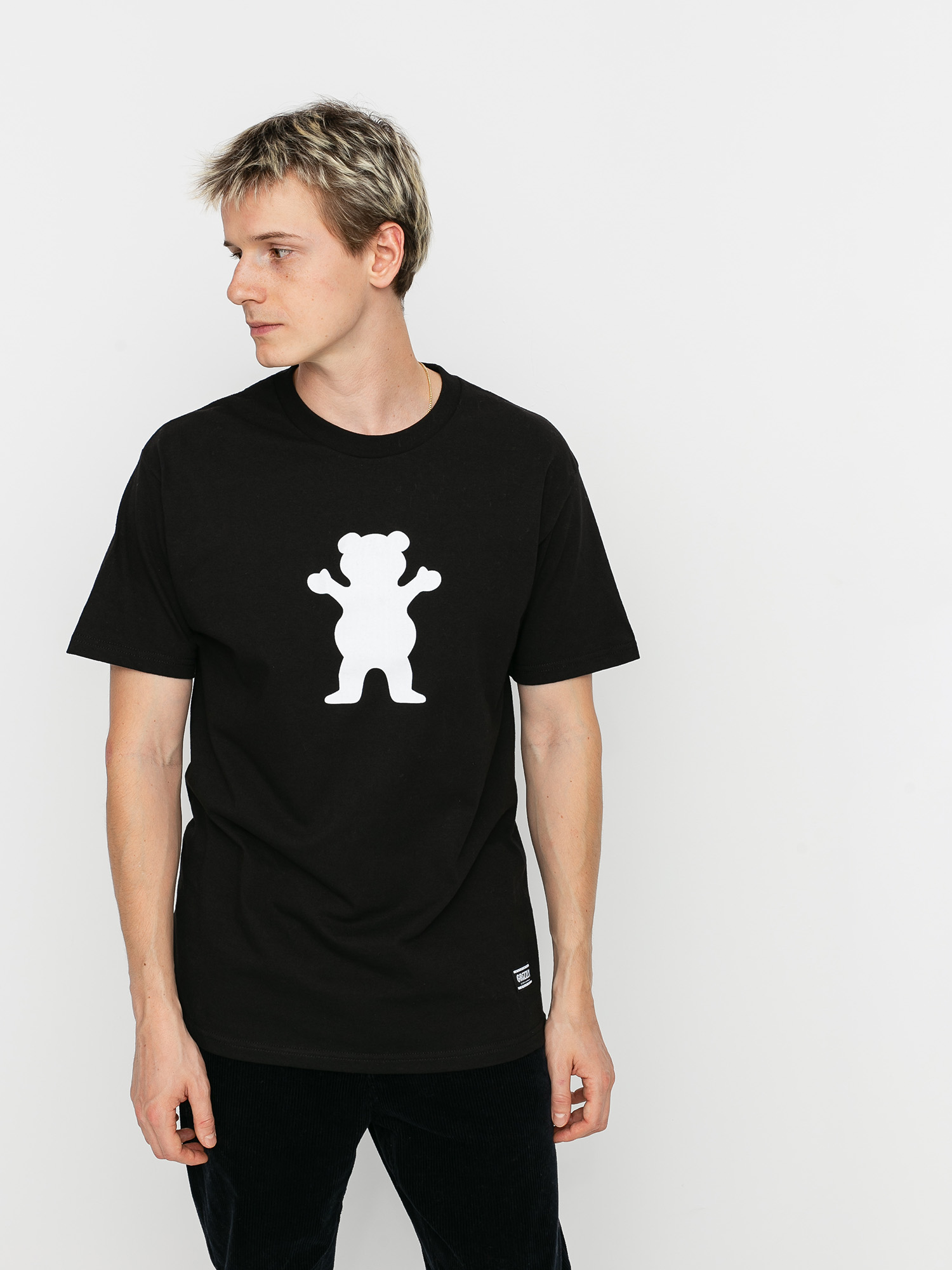 T-shirt Grizzly Griptape OG Bear (black/white)