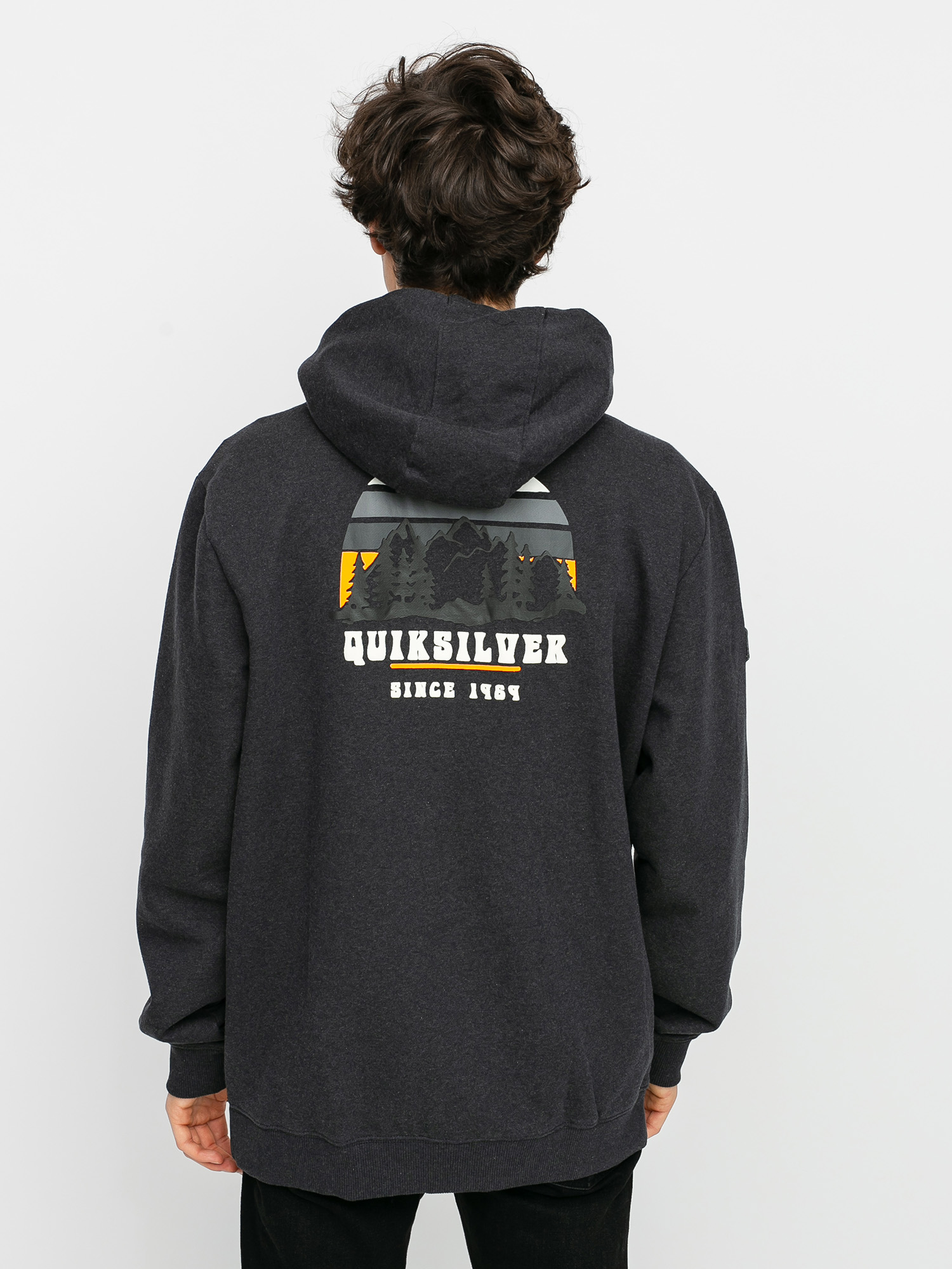 Męska Bluza aktywna Quiksilver Big Logo Snow ZHD (true black)
