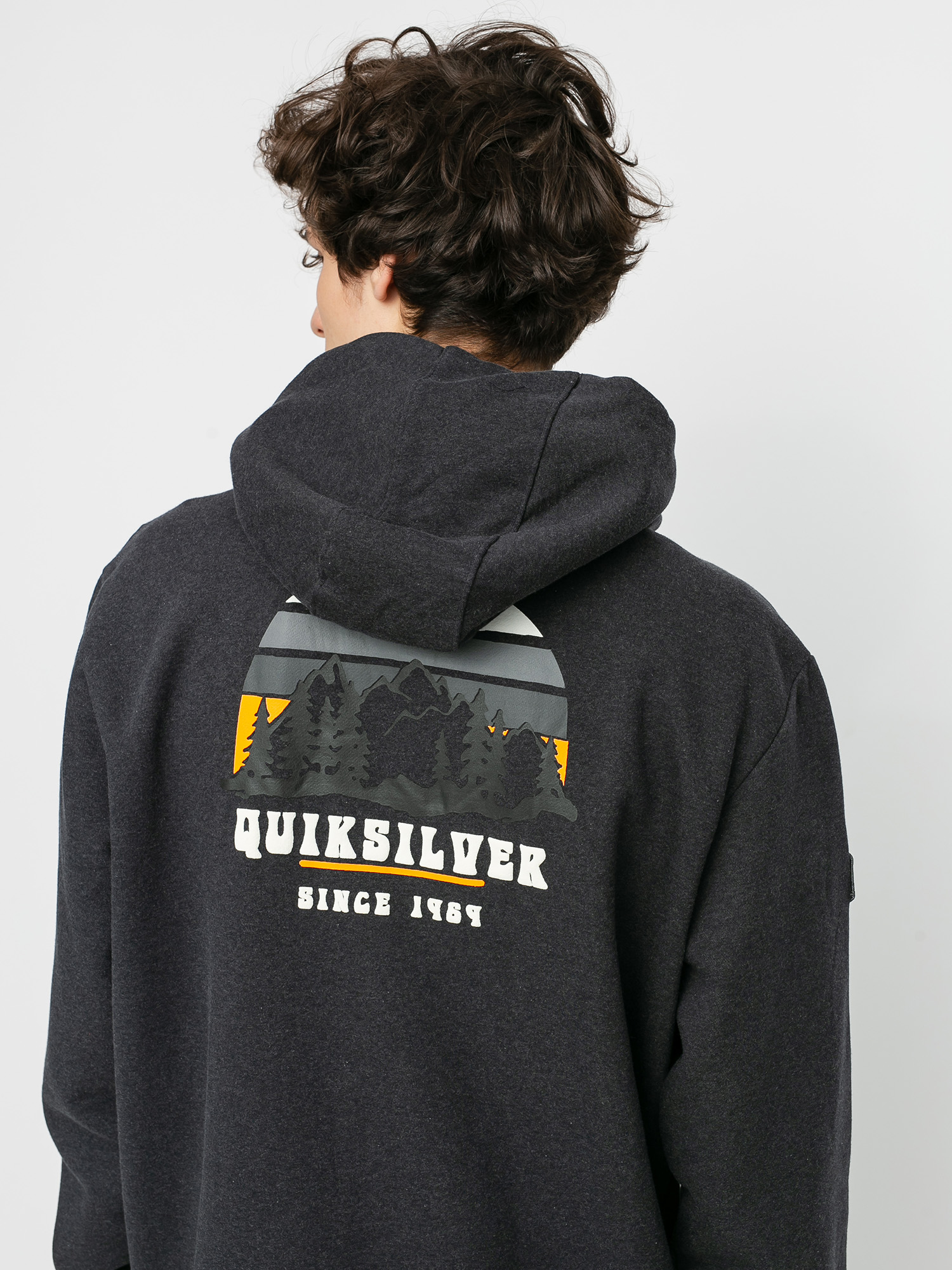 Męska Bluza aktywna Quiksilver Big Logo Snow ZHD (true black)
