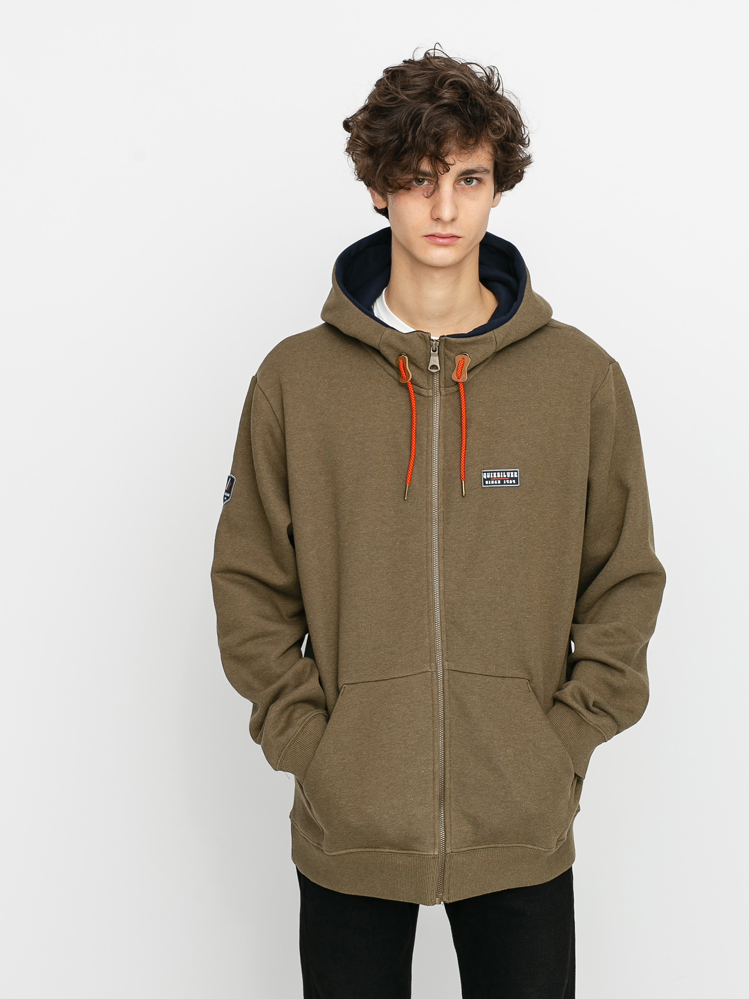 Męska Bluza aktywna Quiksilver Big Logo Snow ZHD (military olive)