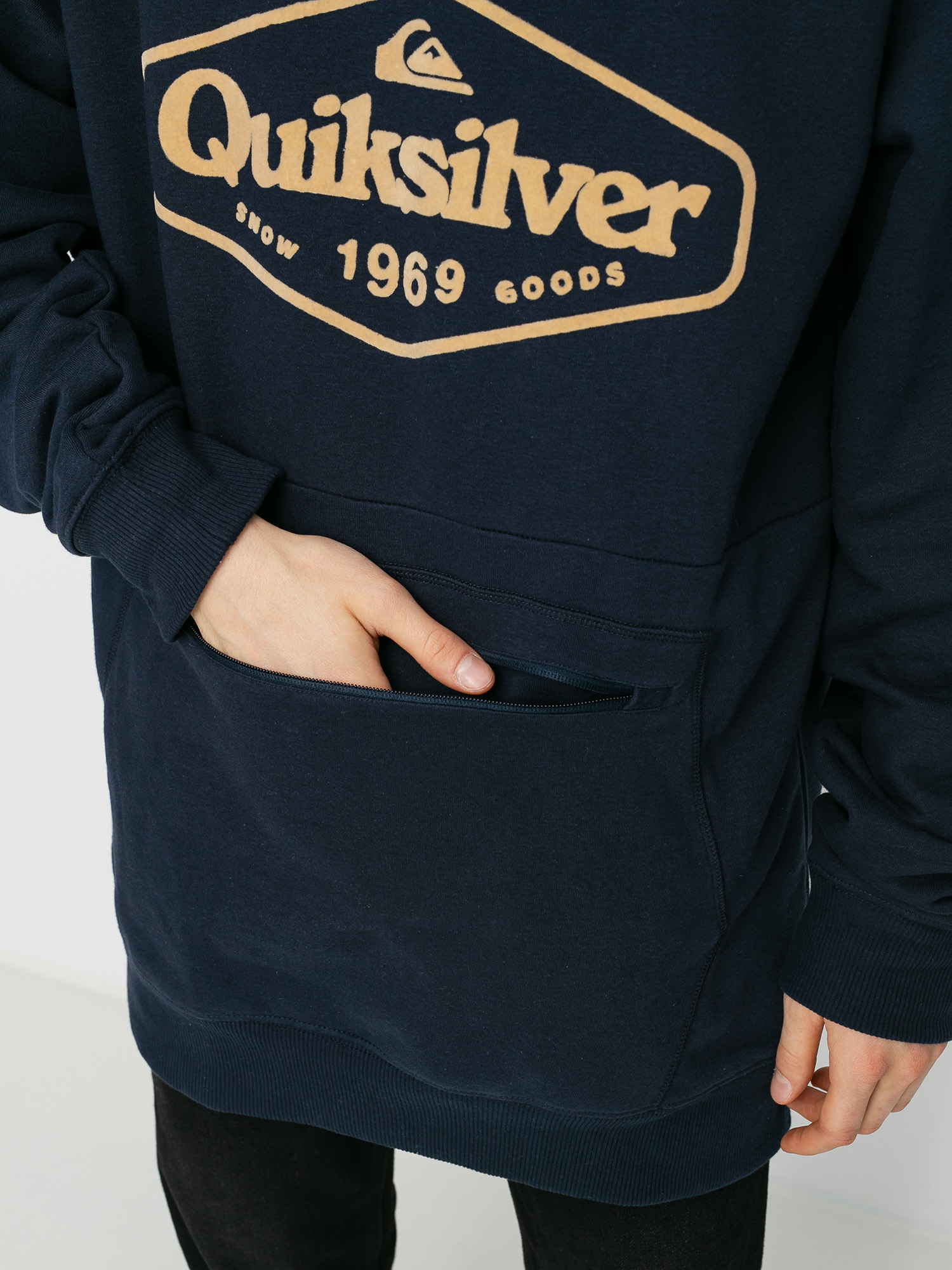 Męska Bluza aktywna Quiksilver Big Logo Tech HD (navy blazer)