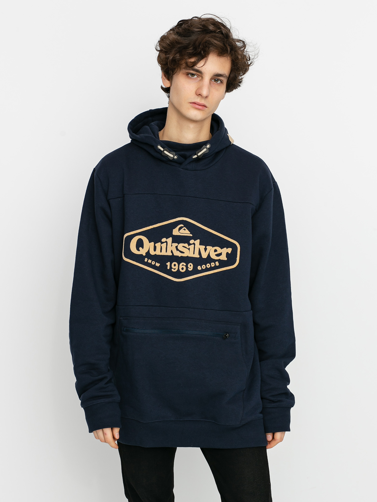 Męska Bluza aktywna Quiksilver Big Logo Tech HD (navy blazer)