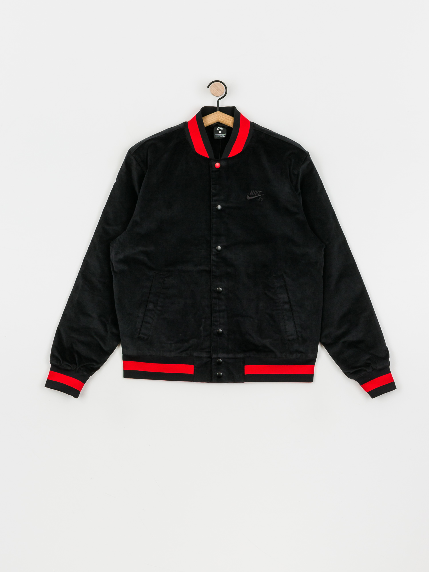 Kurtka Nike SB Corduroy Bomber (black/black/university red/black)