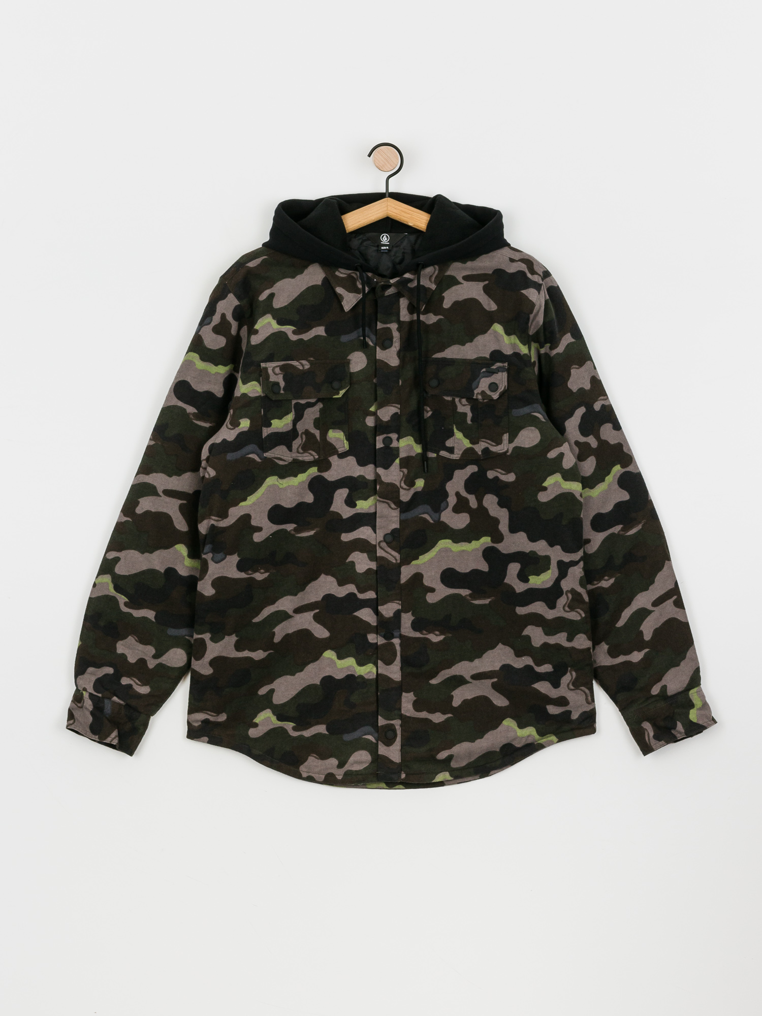 Męska Bluza aktywna Volcom Field Ins Flannel (army)