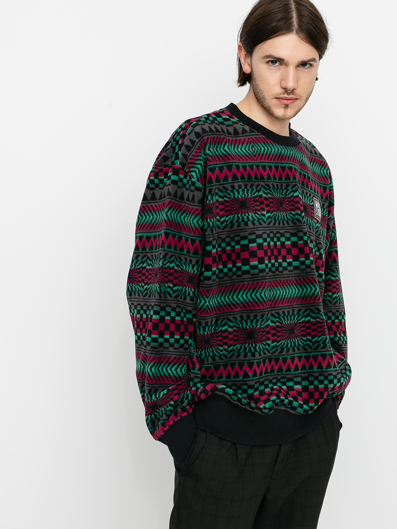 Męska Bluza aktywna Quiksilver Soul Power (true black capsule stripe)