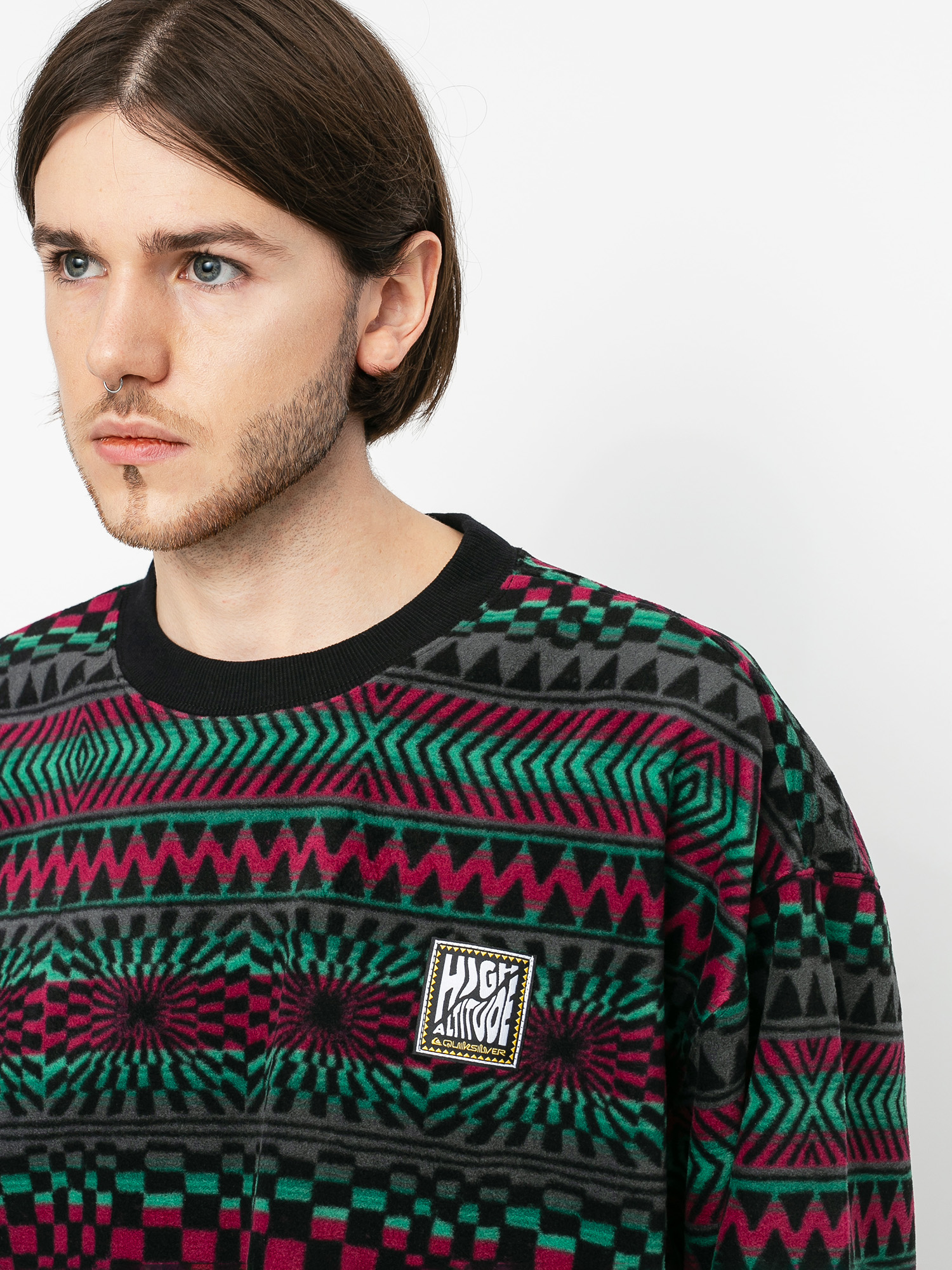 Męska Bluza aktywna Quiksilver Soul Power (true black capsule stripe)