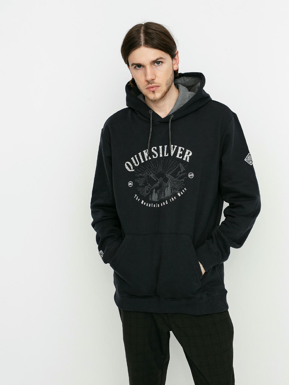 Męska Bluza aktywna Quiksilver Big Logo Snow HD (true black)