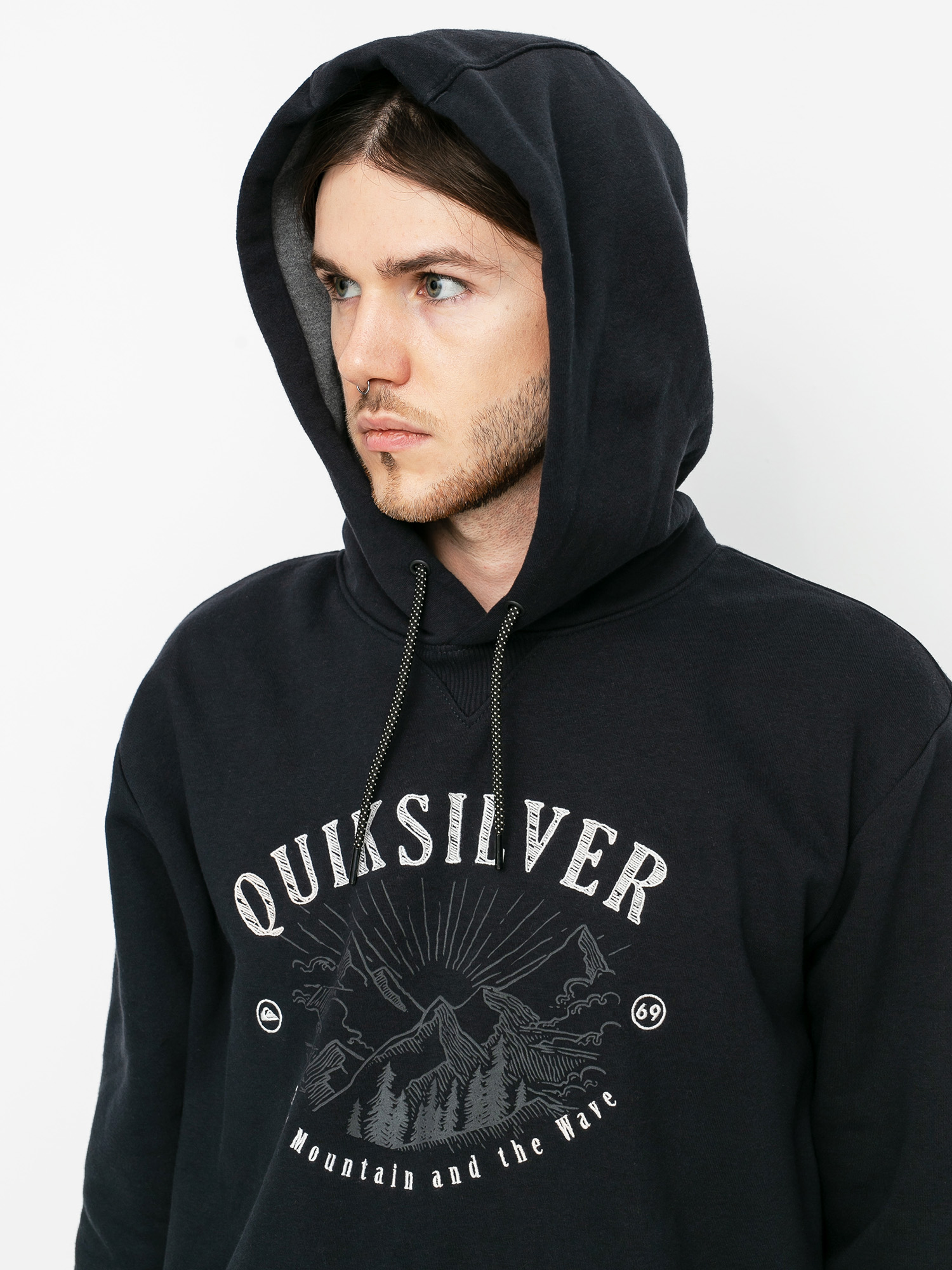 Męska Bluza aktywna Quiksilver Big Logo Snow HD (true black)