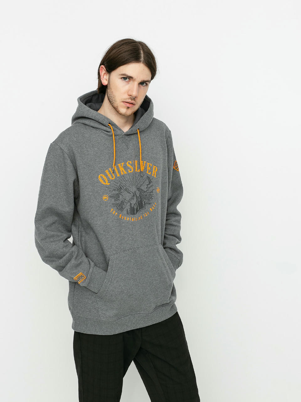 Męska Bluza aktywna Quiksilver Big Logo Snow HD (heather grey)